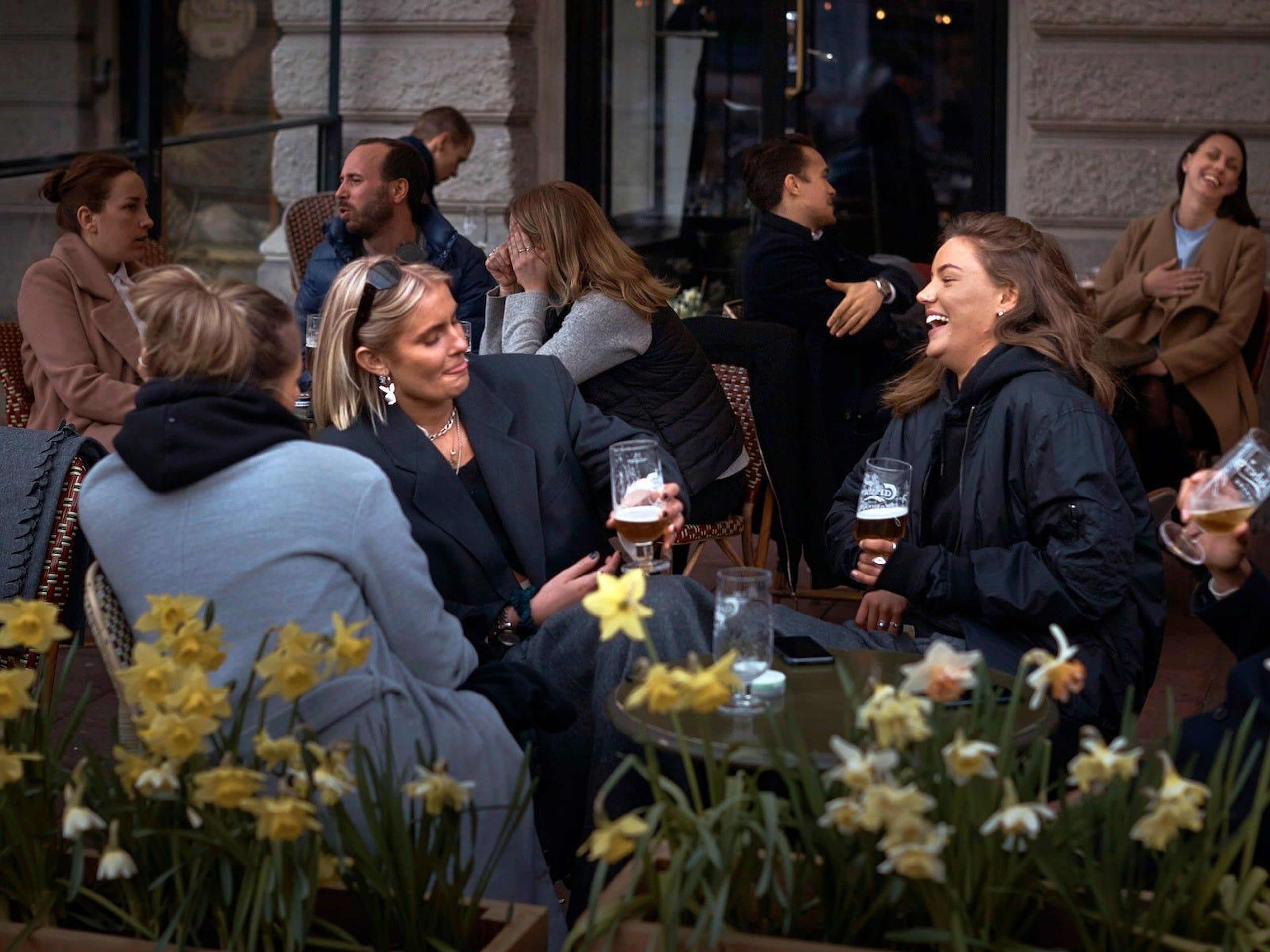 Bar en Estocolmo, Suecia, el 8 de abril de 2020.