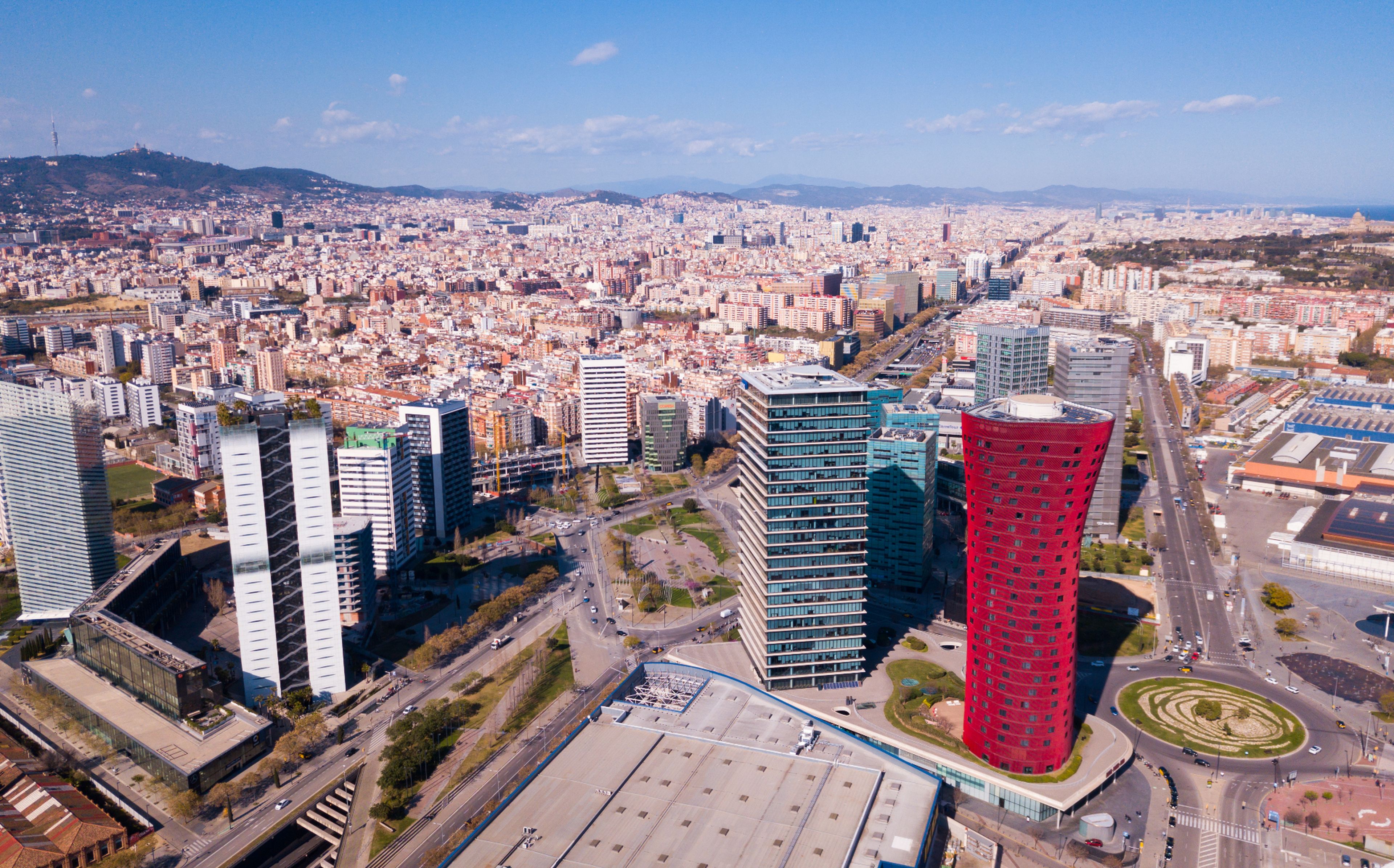 Vista aérea de L'Hospitalet de Llobregat (Barcelona)