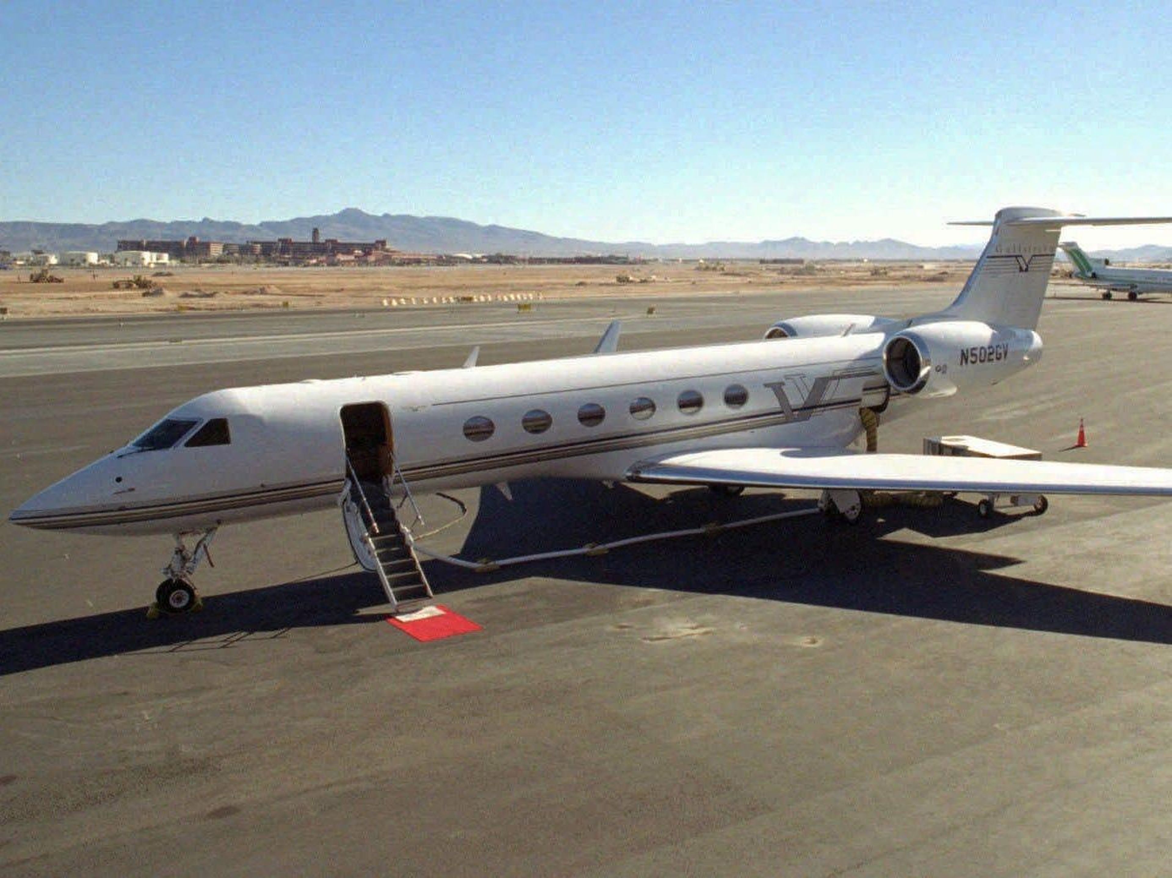 Un avión jet privado Gulfstream V.