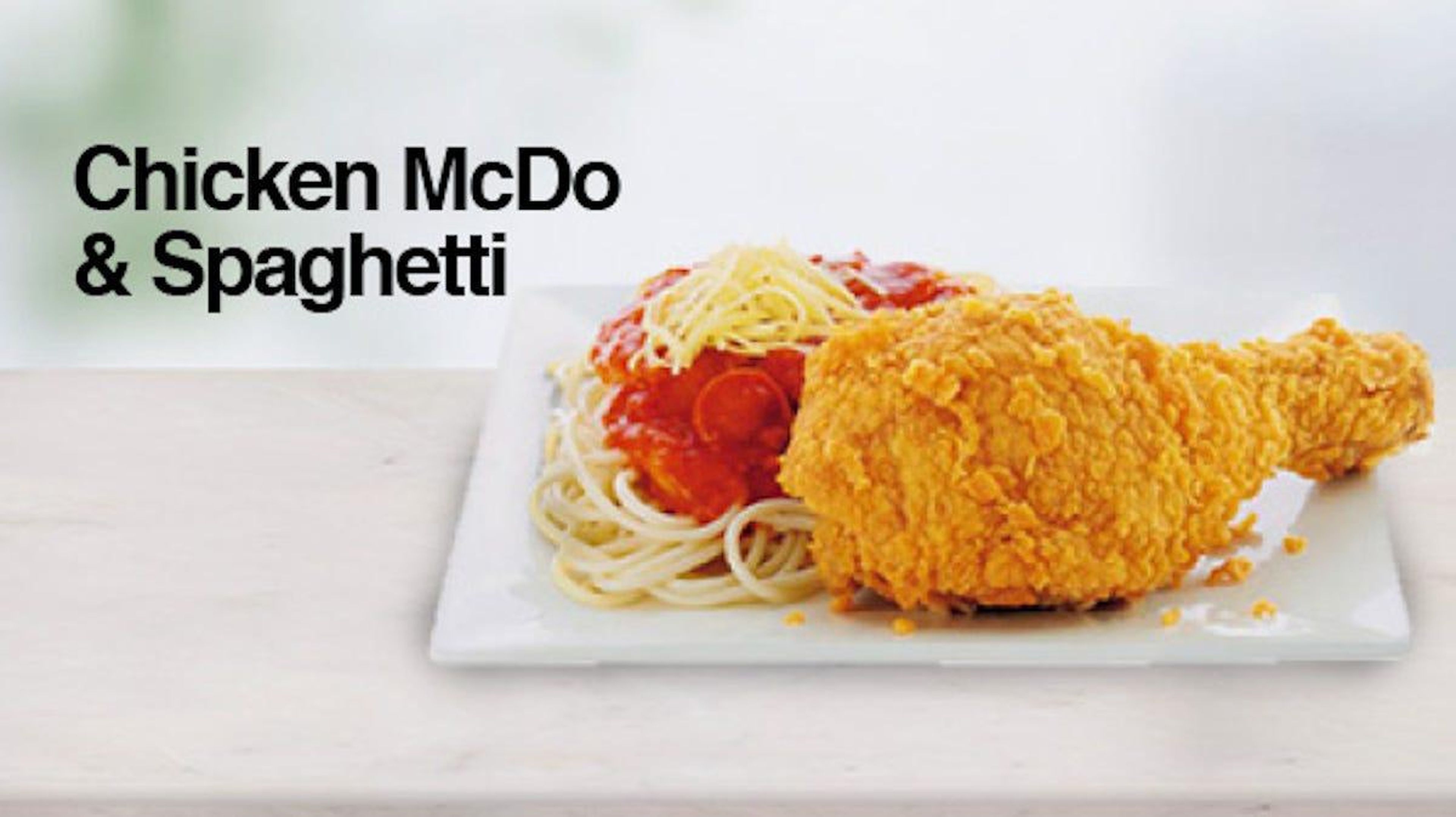 Chicken McDo & Spaghetti.