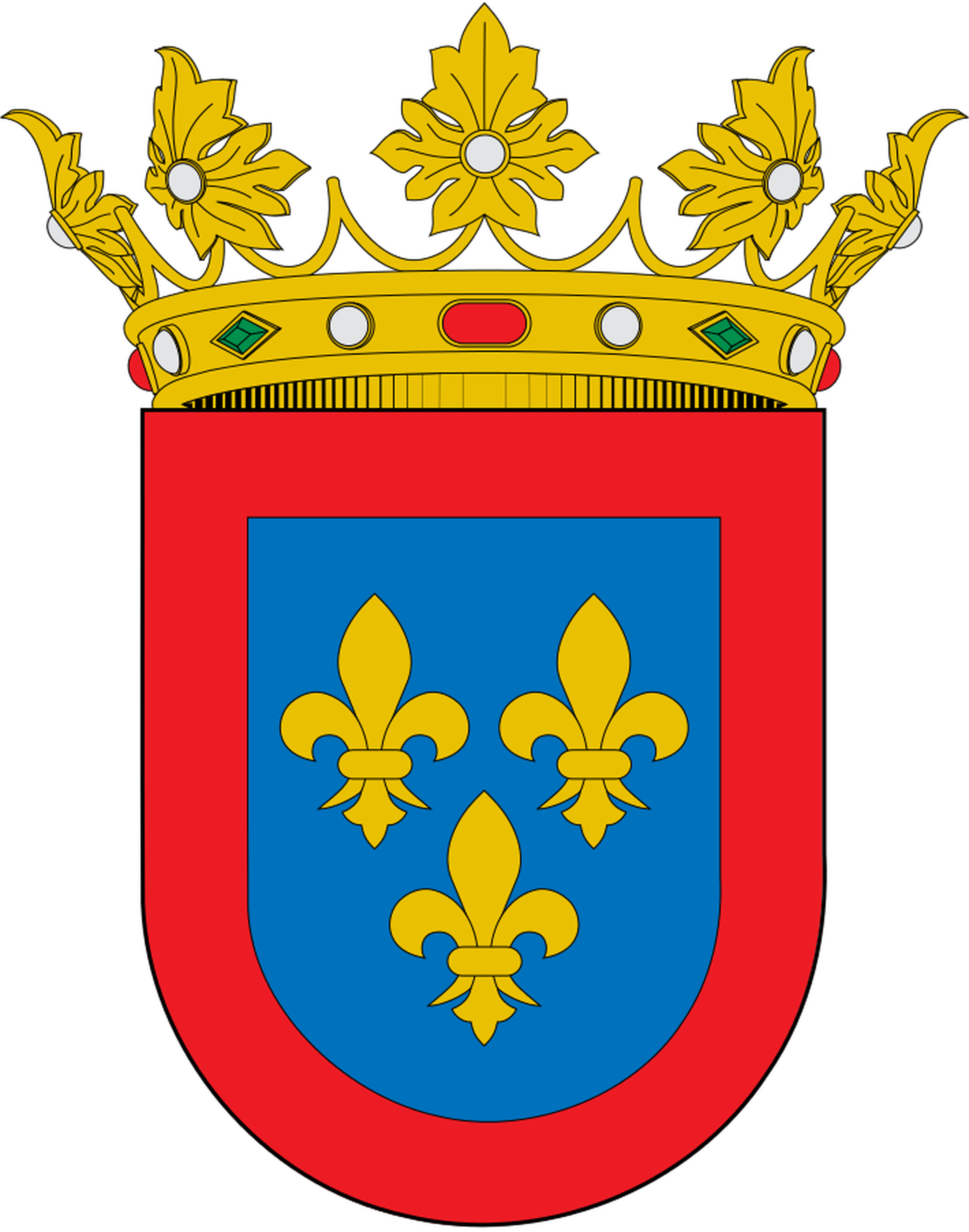 Escudo de los ducados creados para Borbones españoles