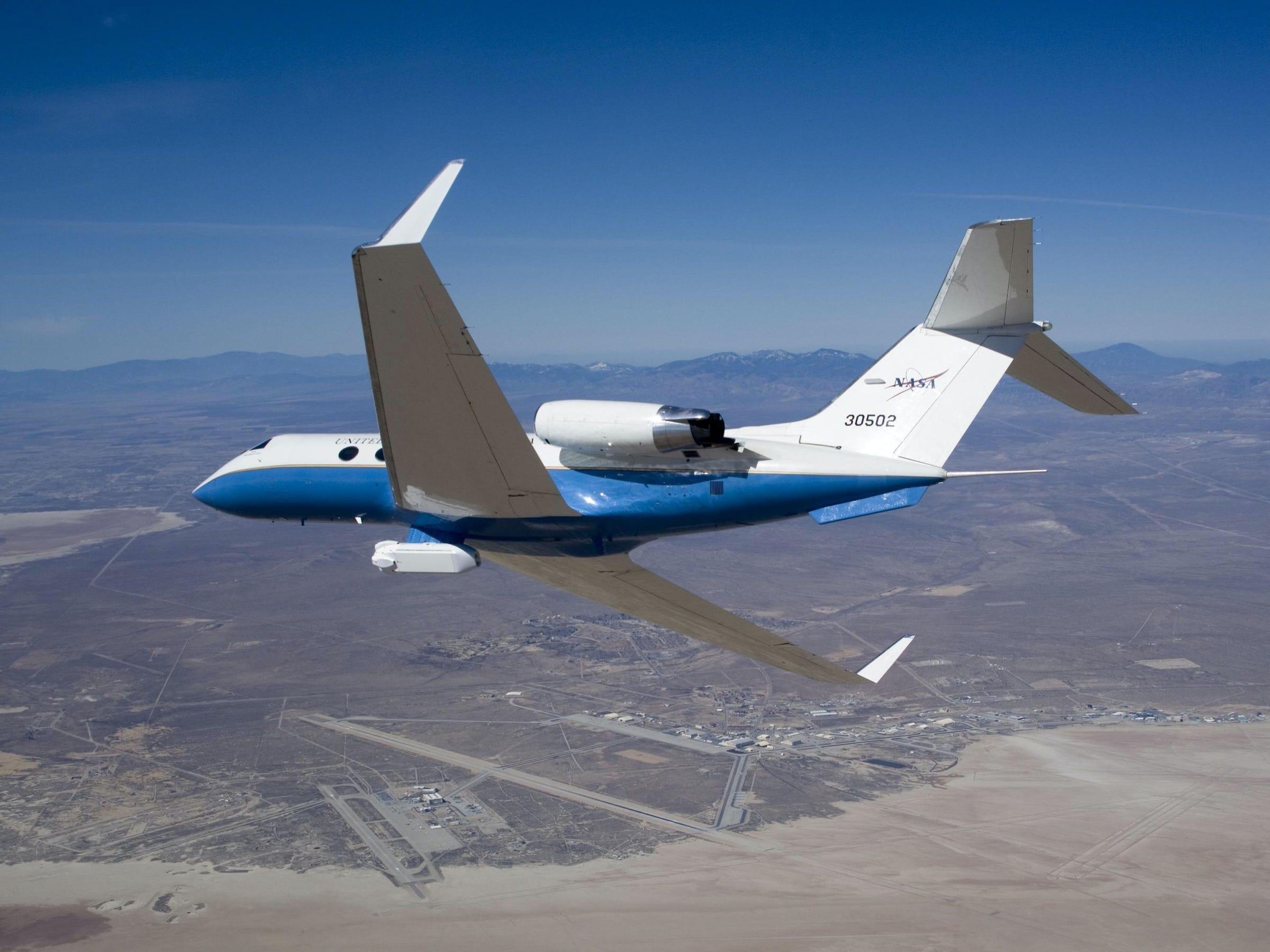 Un avión Gulfstream de la NASA.
