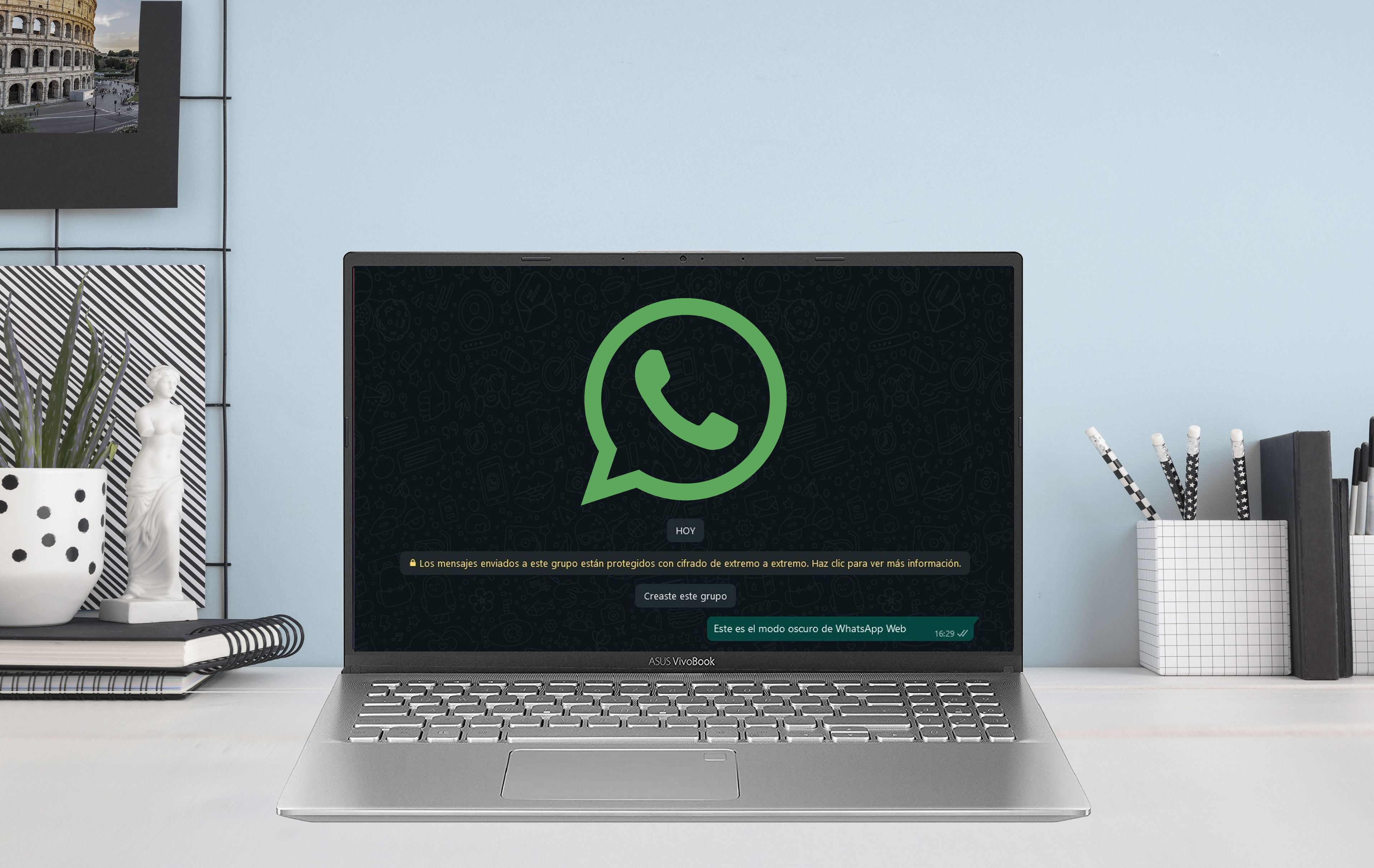Modo oscuro en WhatsApp web