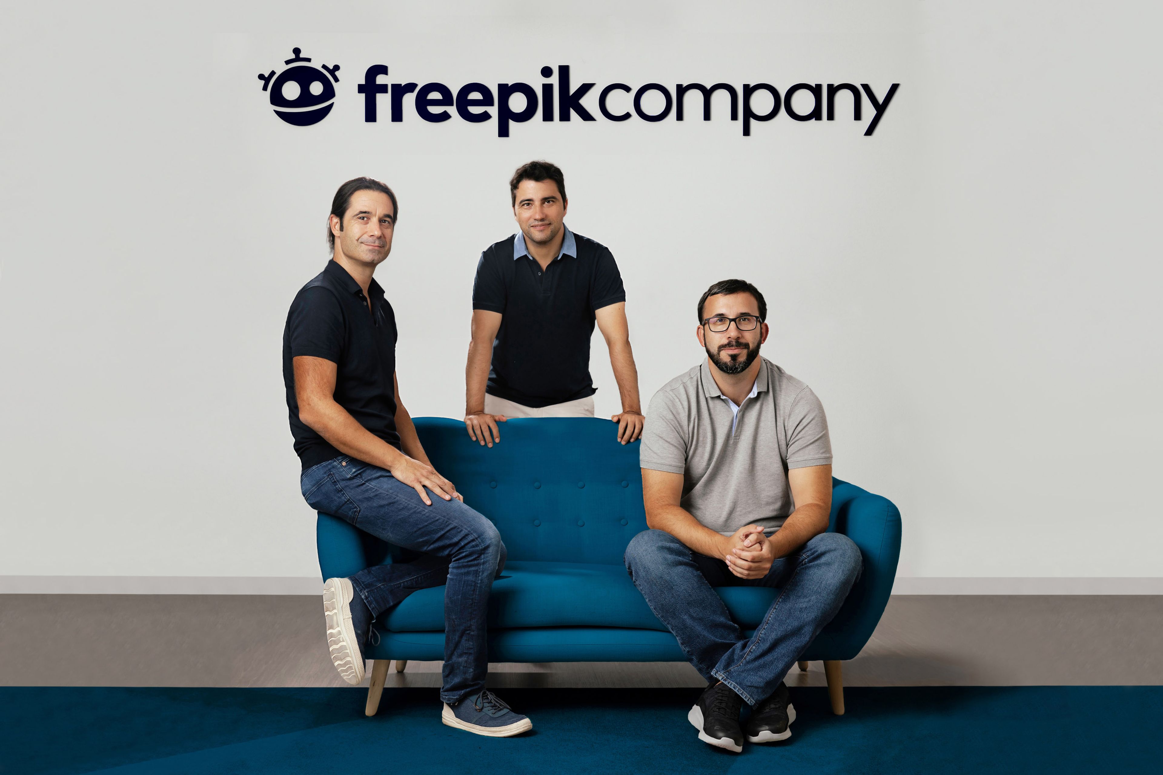 Pablo Blanes, Joaquín Cuenca, Alejandro Sánchez, fundadores de Freepik Company.