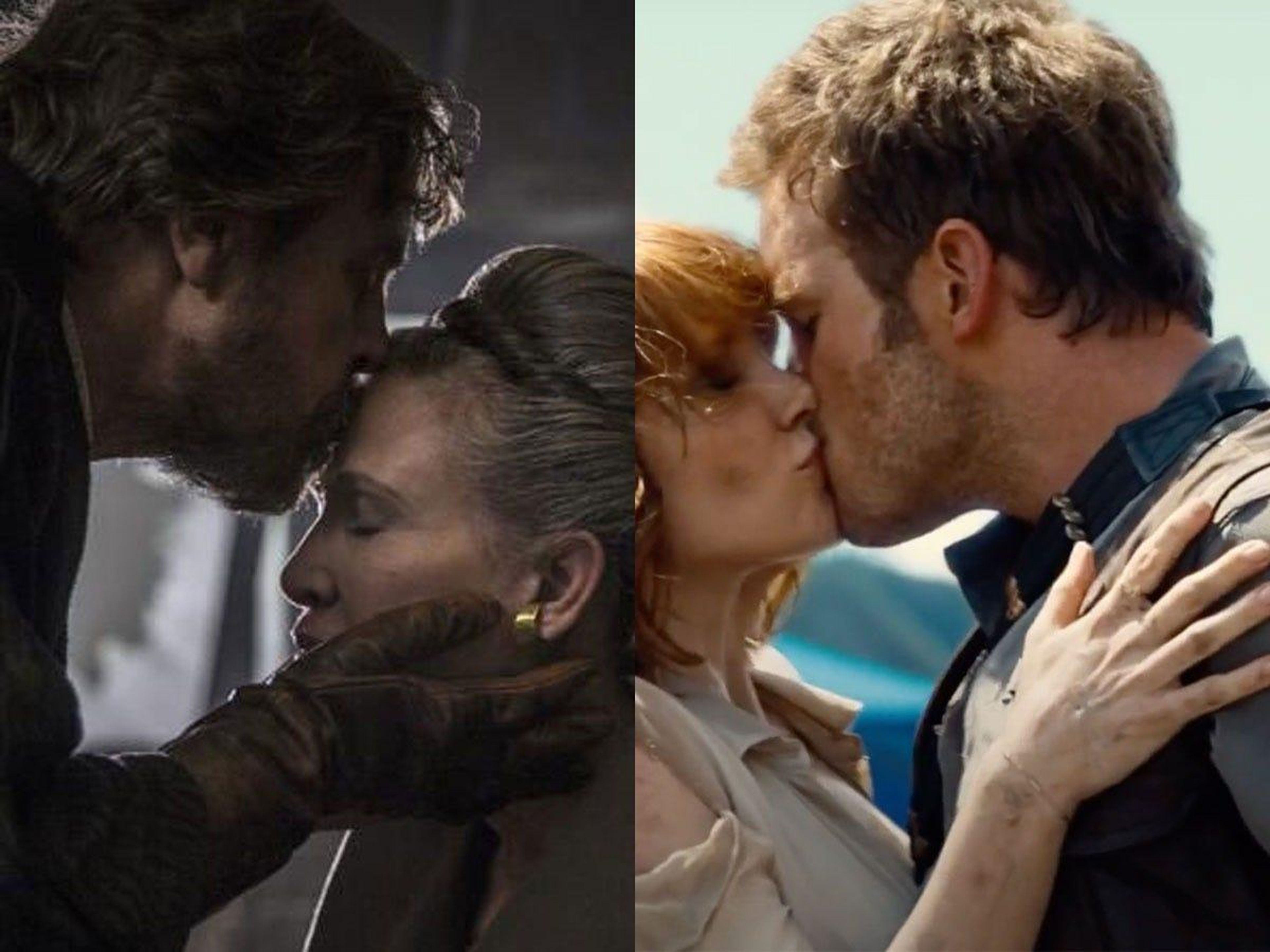 Estos 2 besos de 'Star Wars: Los últimos Jedi' y 'Jurassic World' no estaban en el guión.