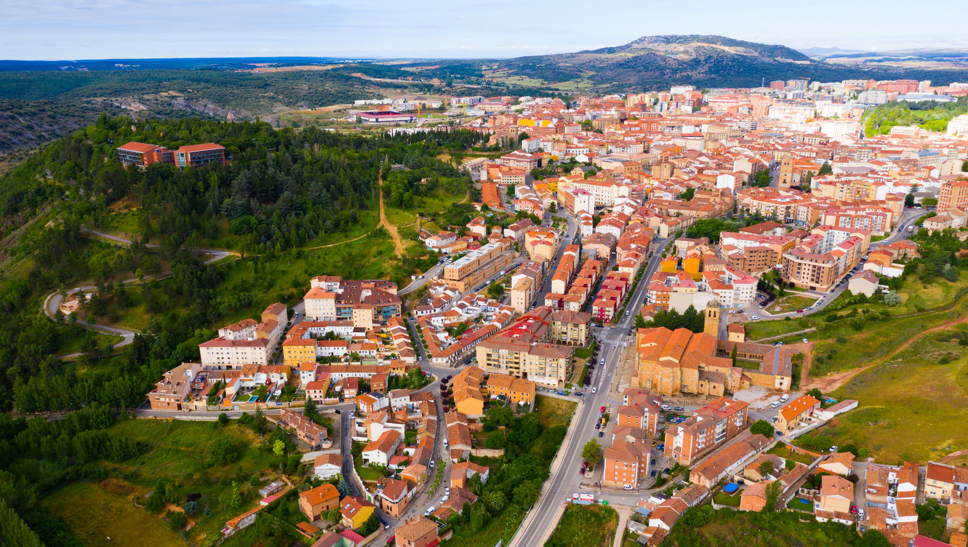 Vista aérea de la ciudad de Soria.