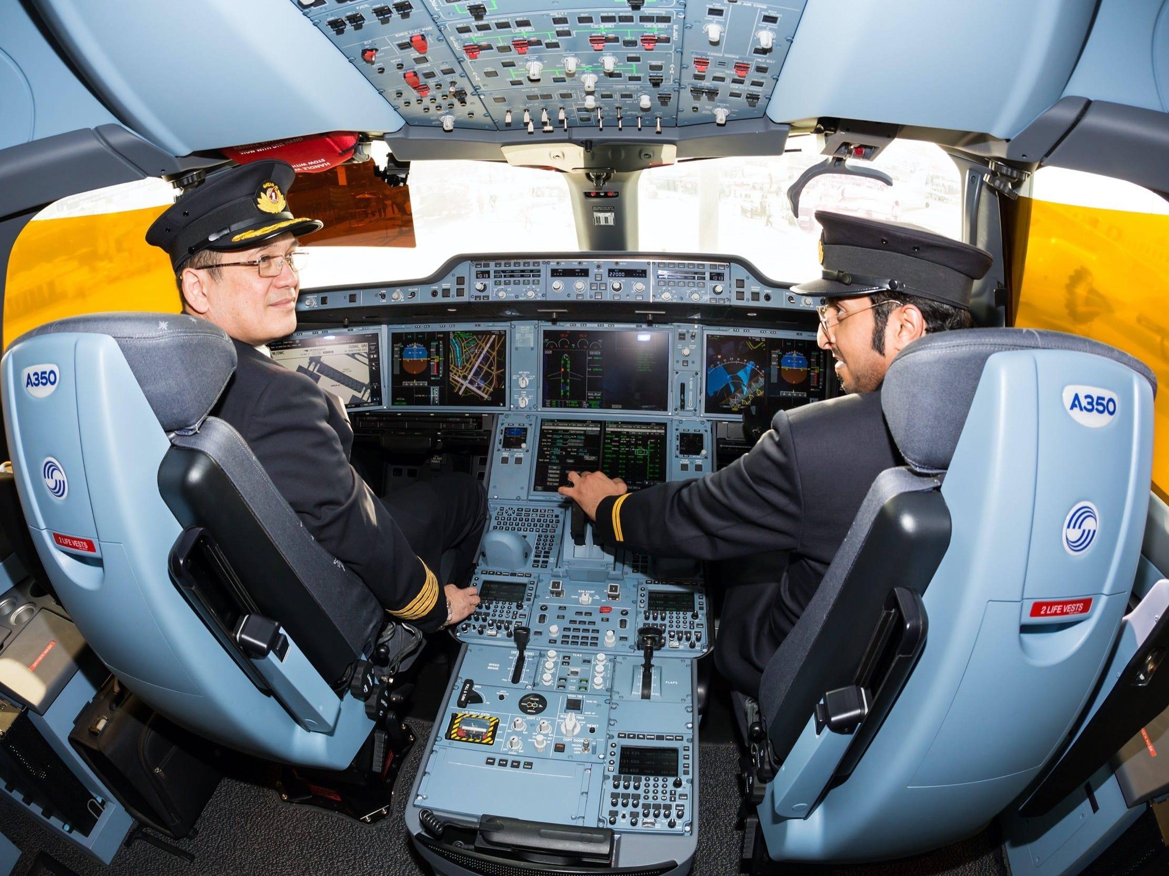 An Airbus A350 XWB cockpit. Dmitry Birin/Shutterstock.com