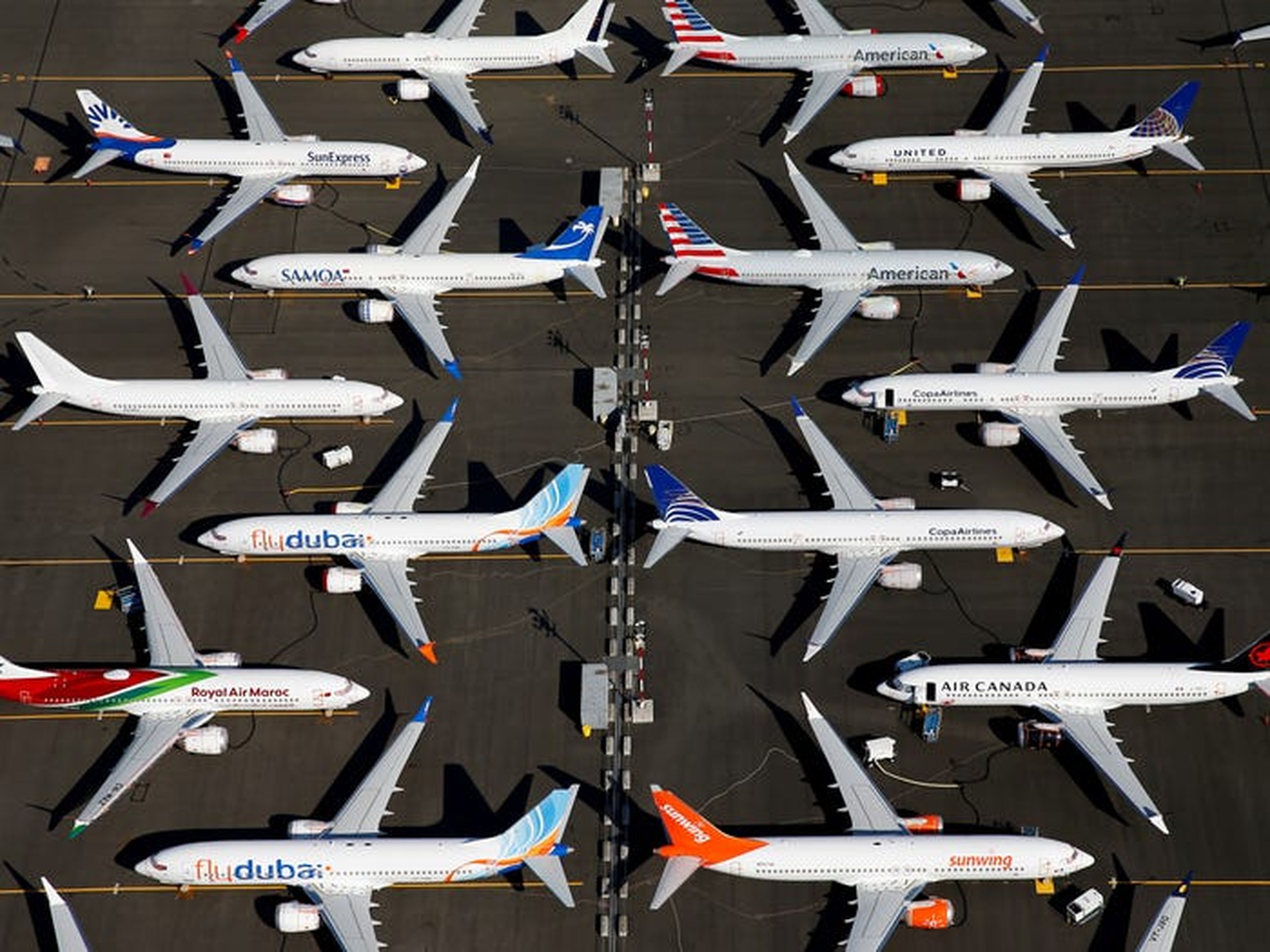 Aviones en tierra en Seattle