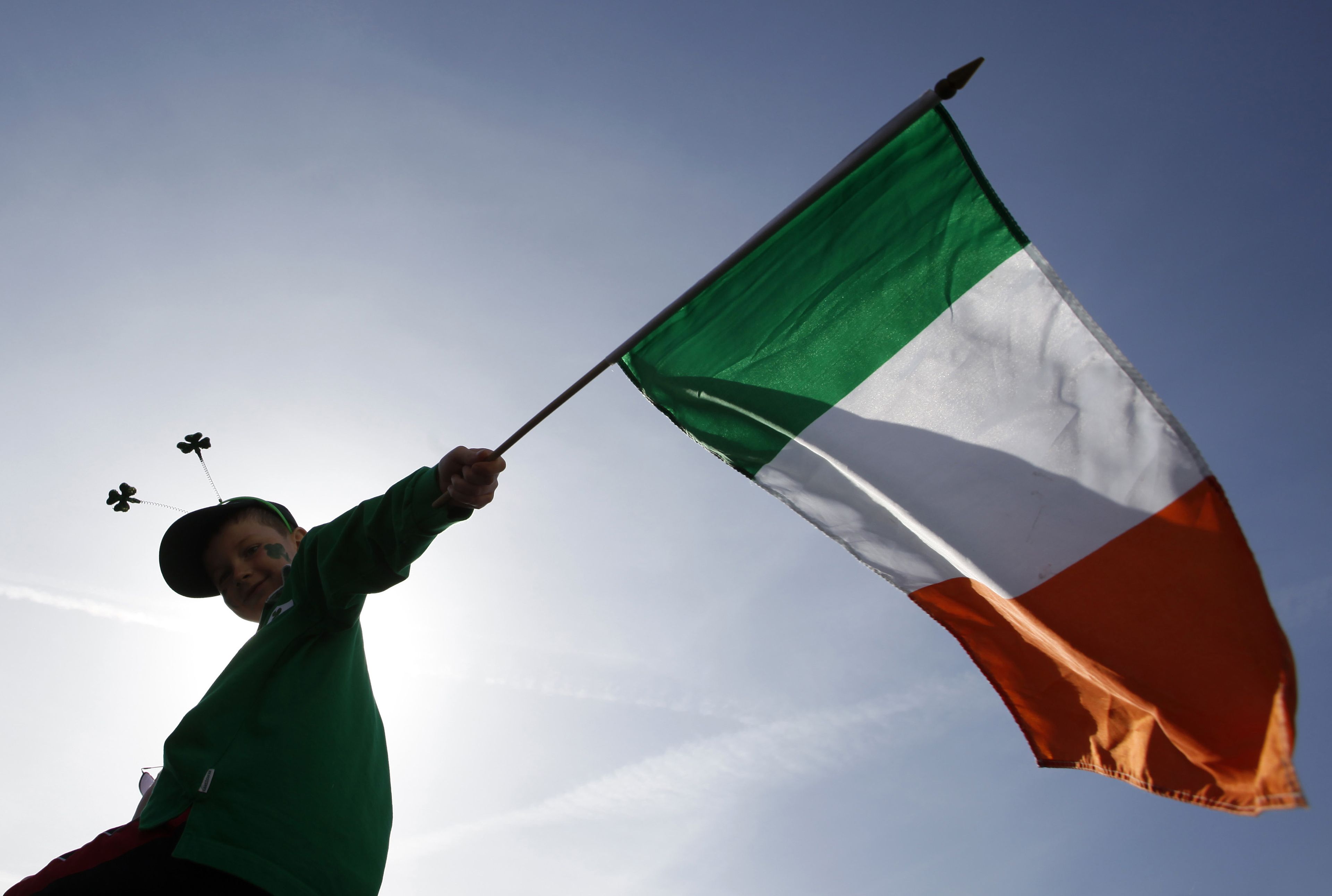 Una bandera de Irlanda