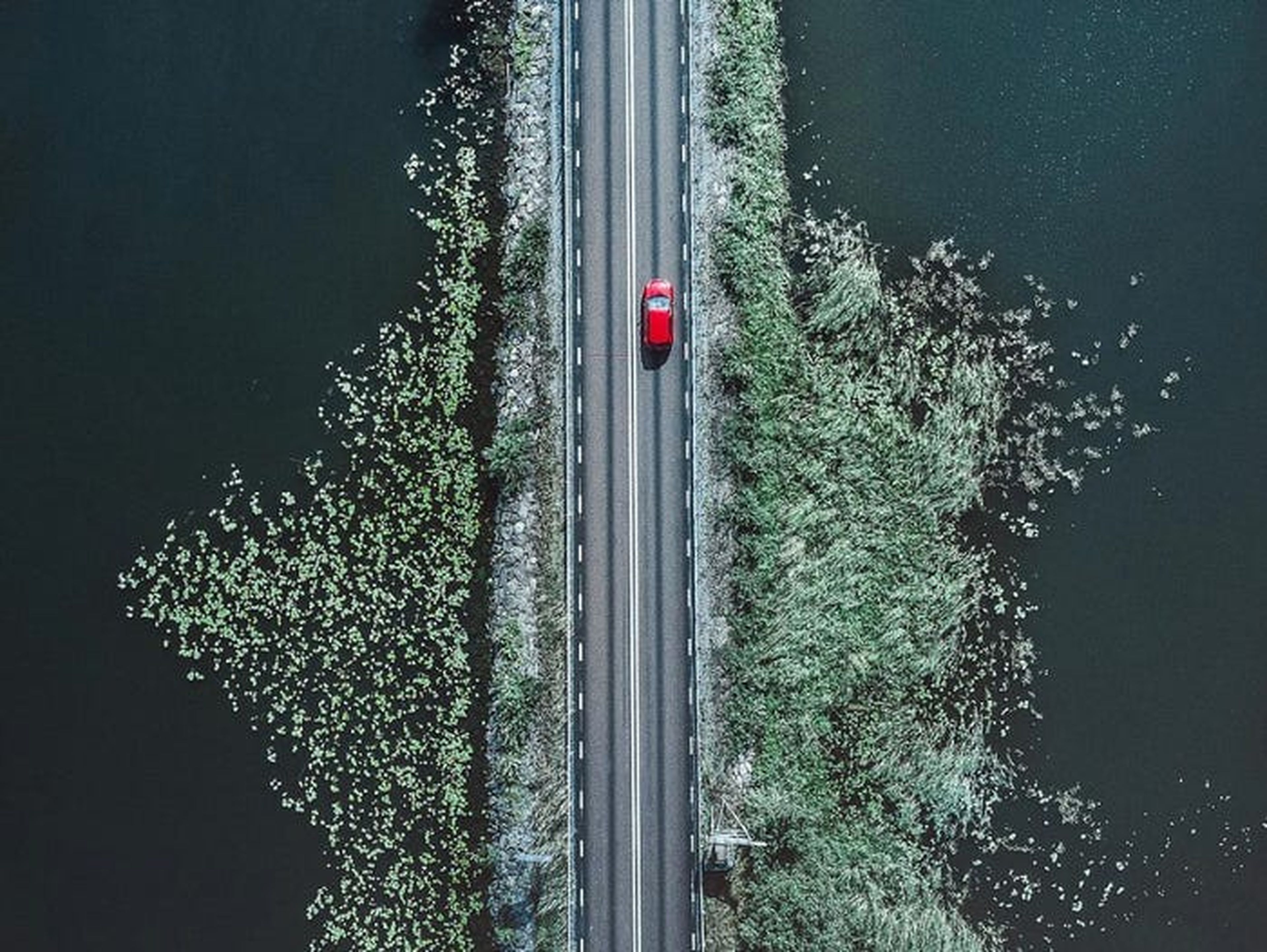 Una carretera en Suecia.