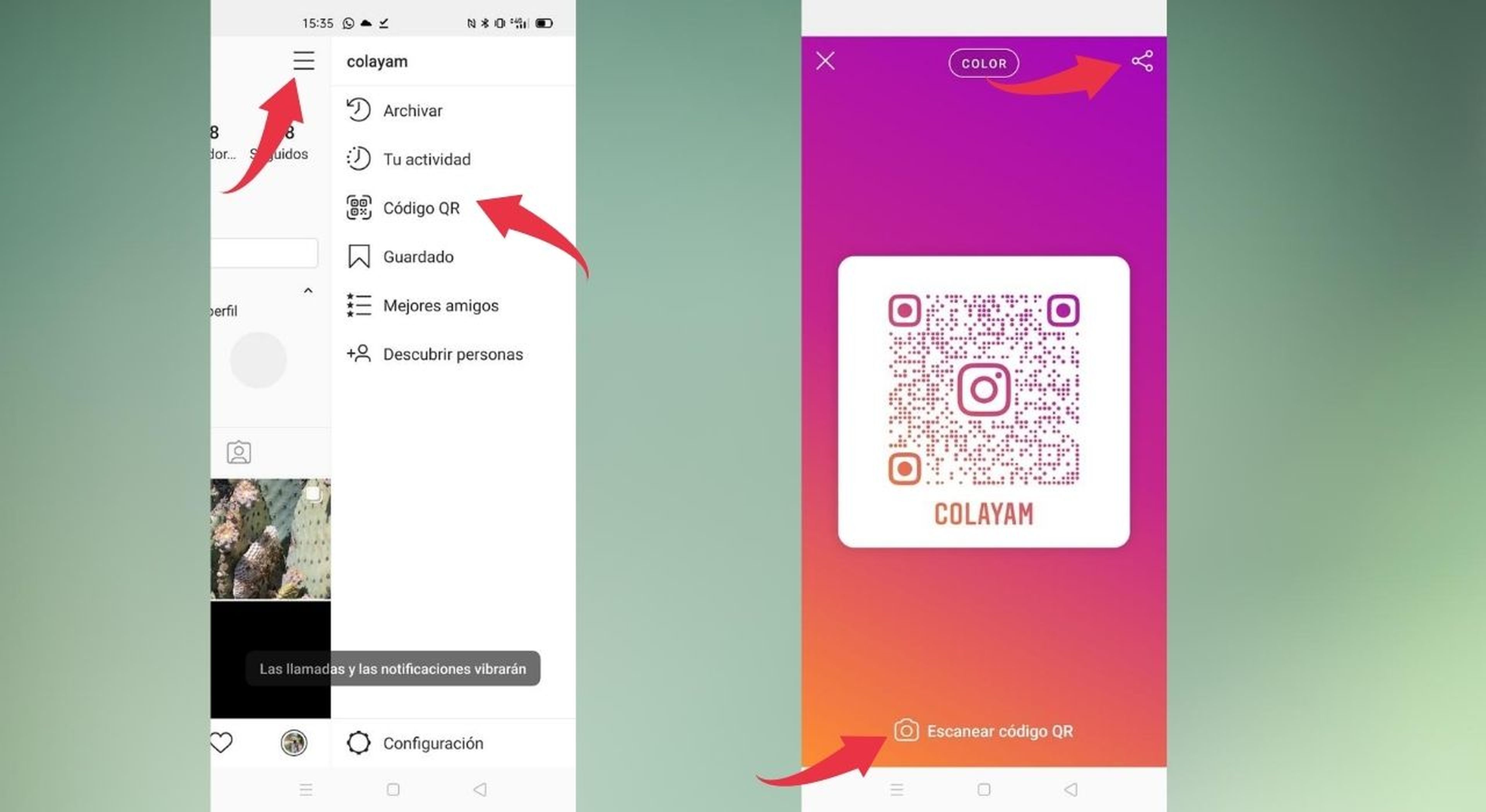 Como crear y compartir codigos QR en Instagram