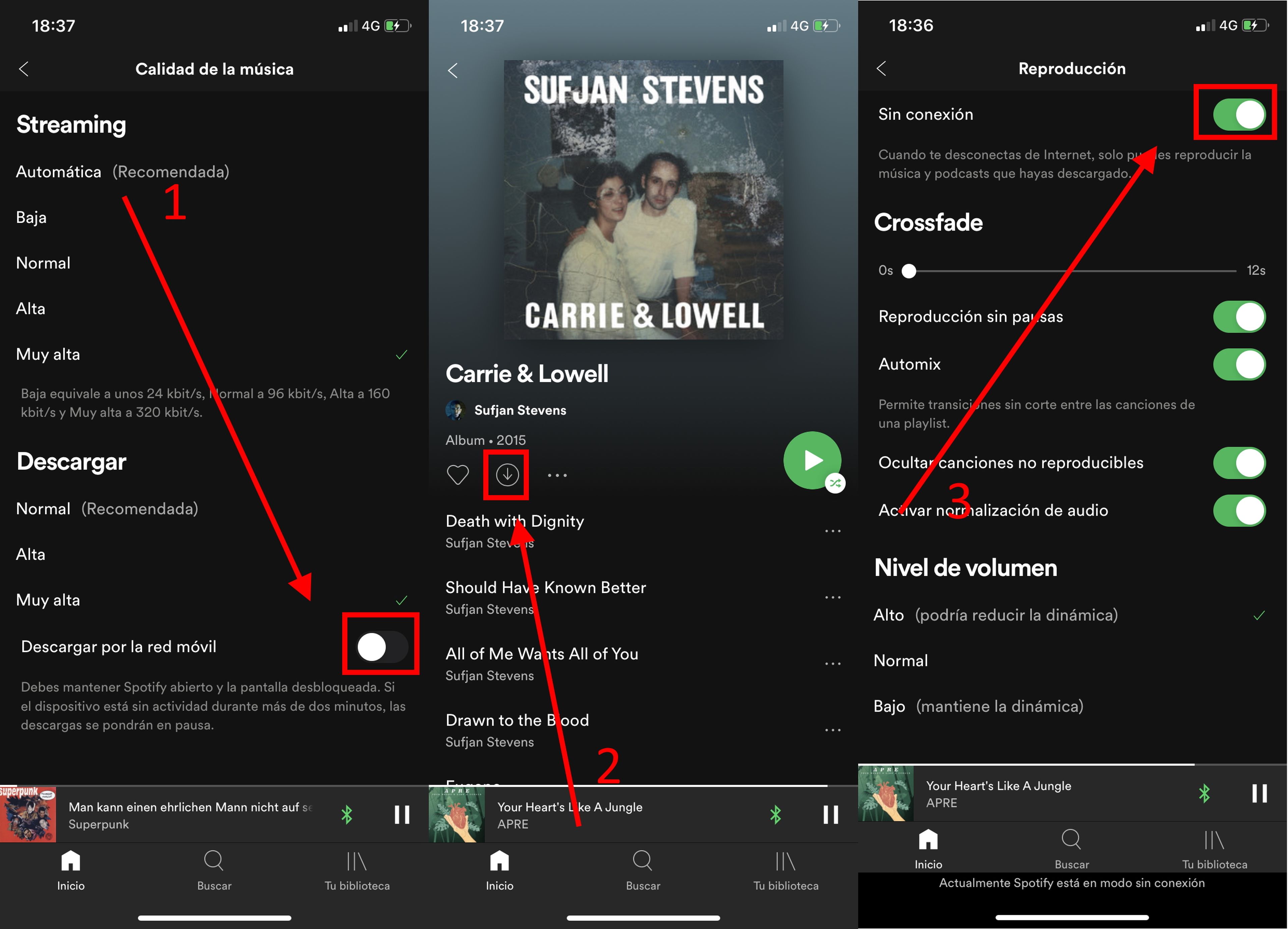 Cómo descargar música de Spotify para ahorrar datos en tu móvil