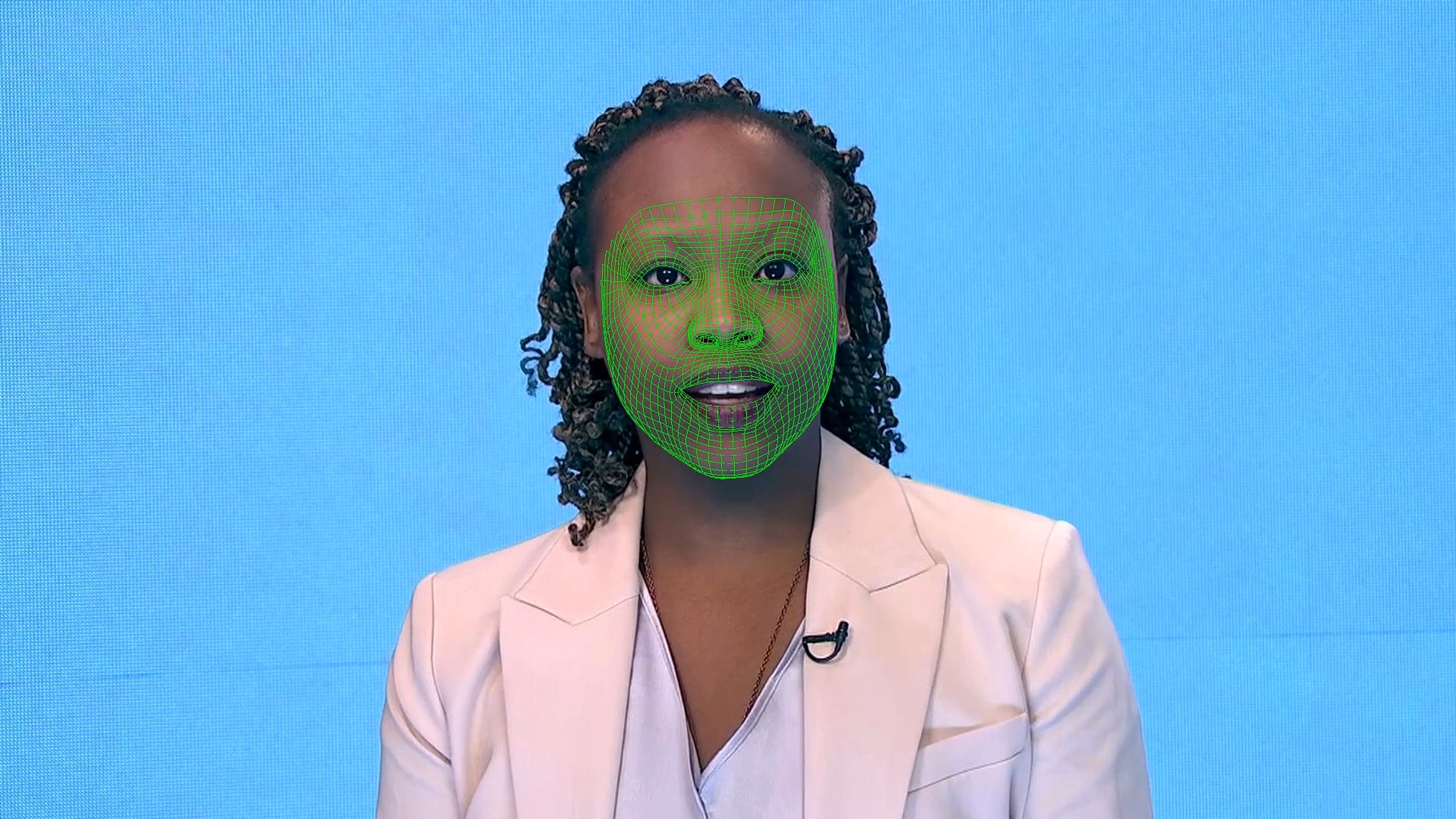 Imagen de una presentadora creada con tecnología 'deepfake'.