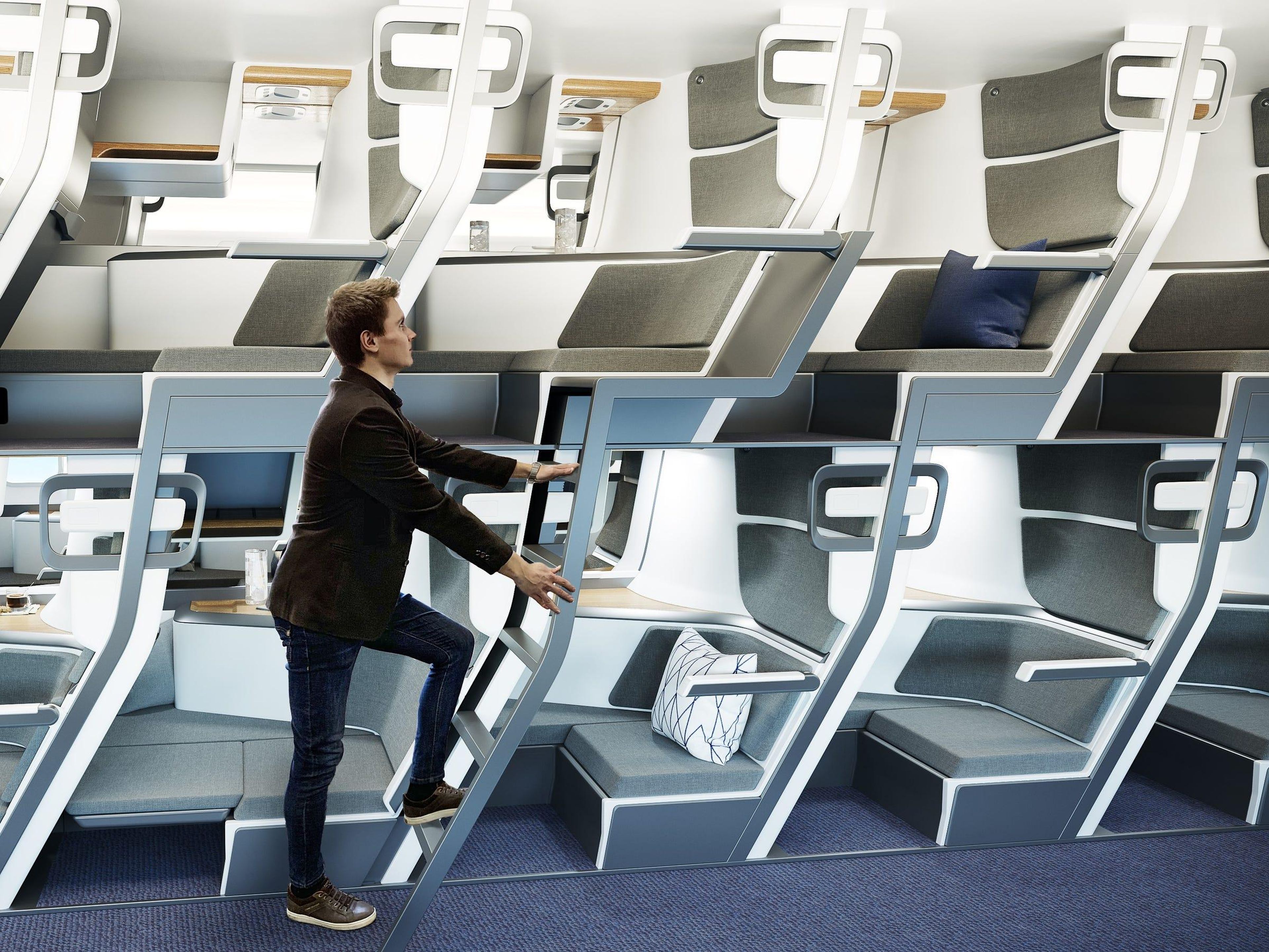 Este diseño permite una mayor privacidad, sin reducir el número de pasajeros.