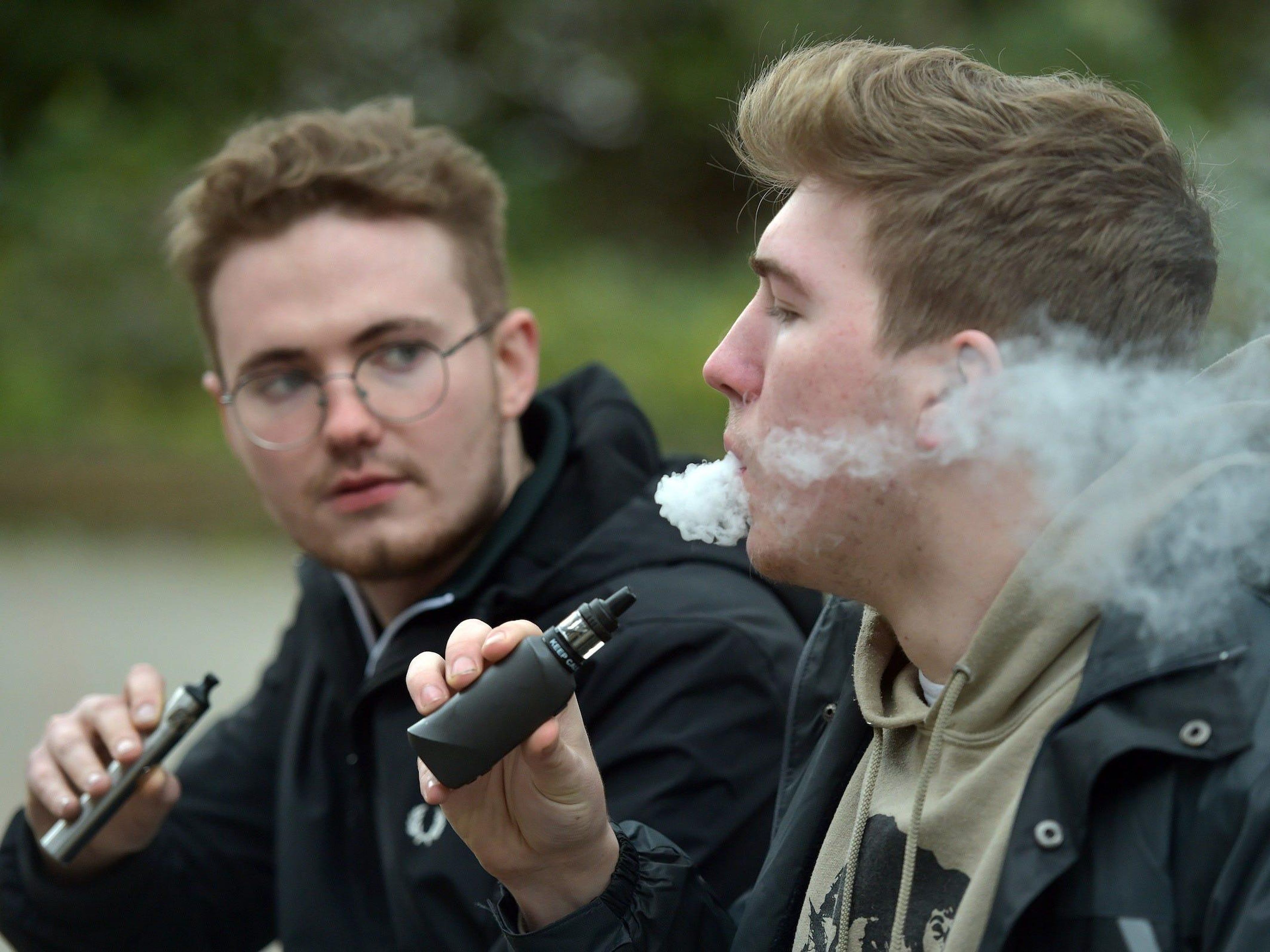 Men vaping. Nick Ansell/PA Wire/Getty Images