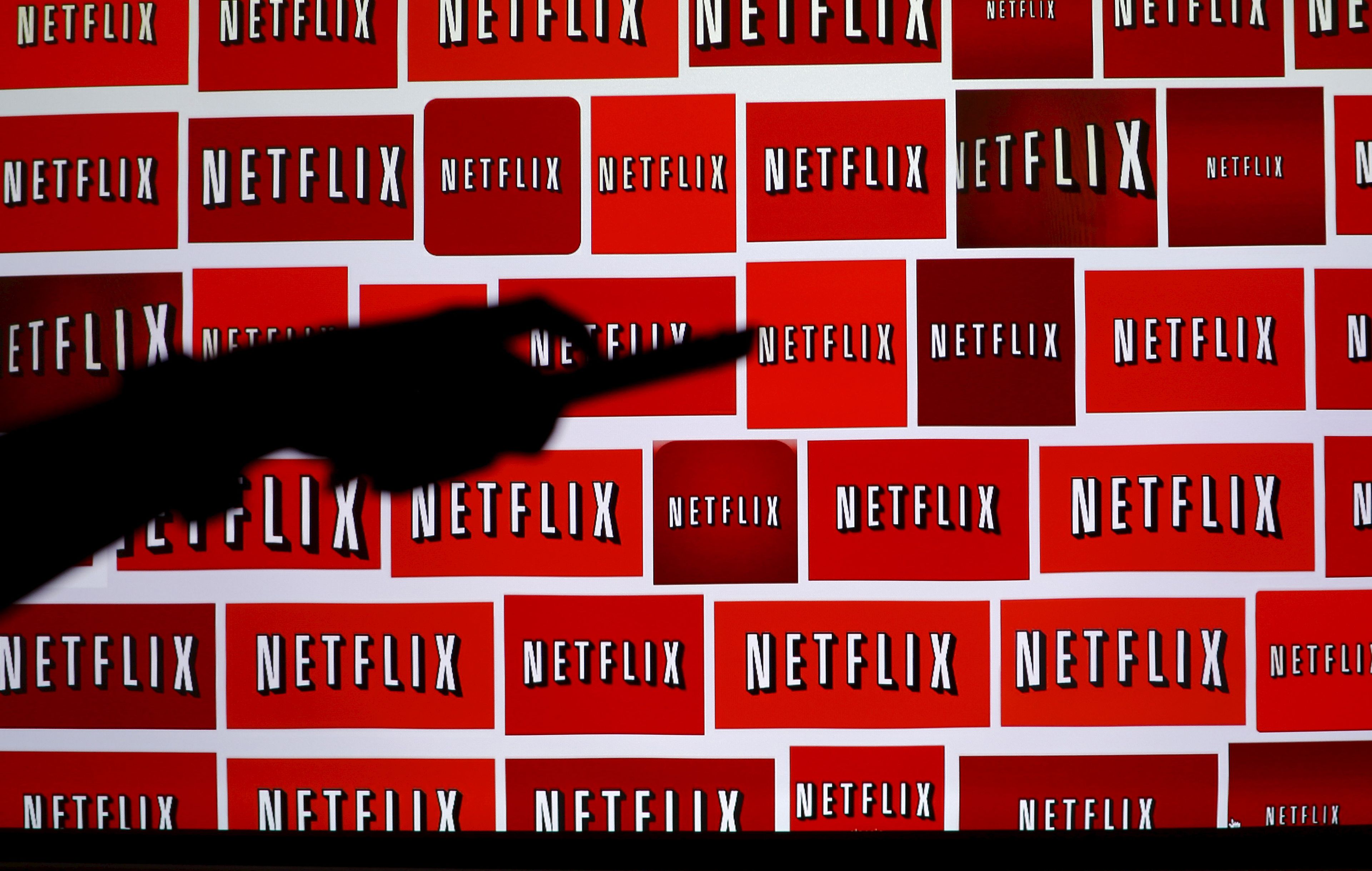 Un mural con el logotipo de Netflix