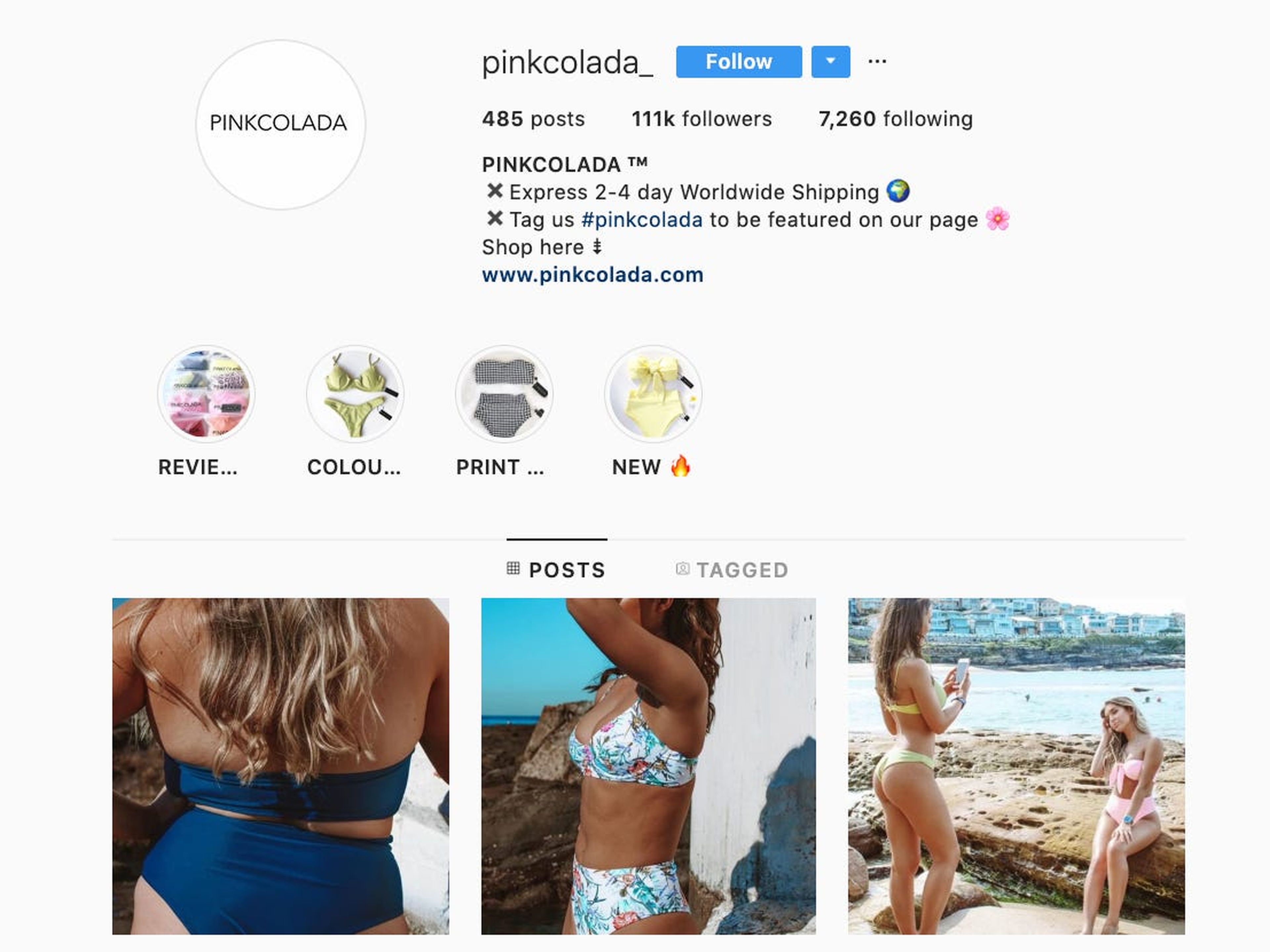 Pinkcolada tiene más de 100.000 seguidores en Instagram.