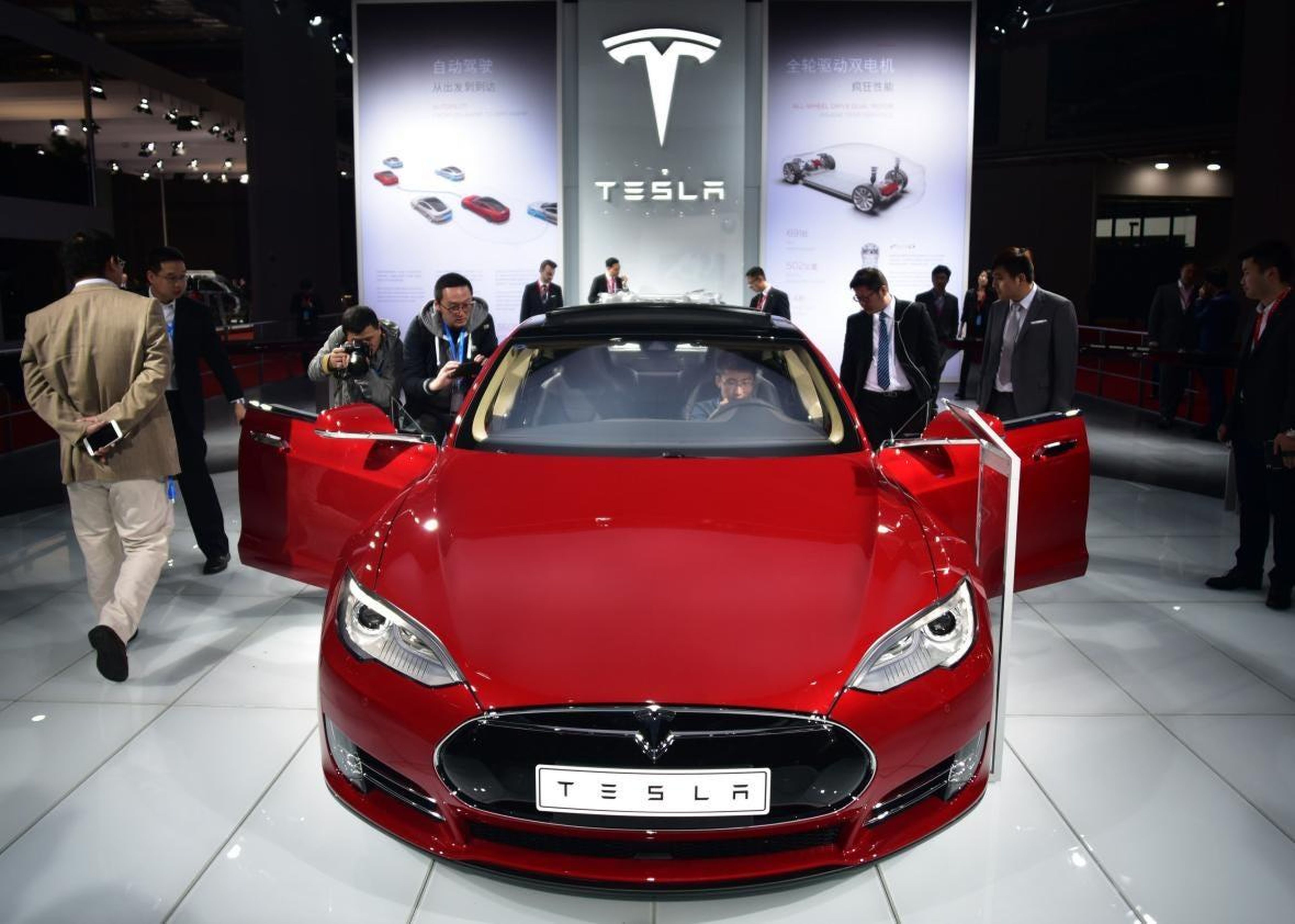 The Tesla Model S P85D won the highest rating Consumer Reports has ever awarded. Johannes Eisele/AFP/Getty Images