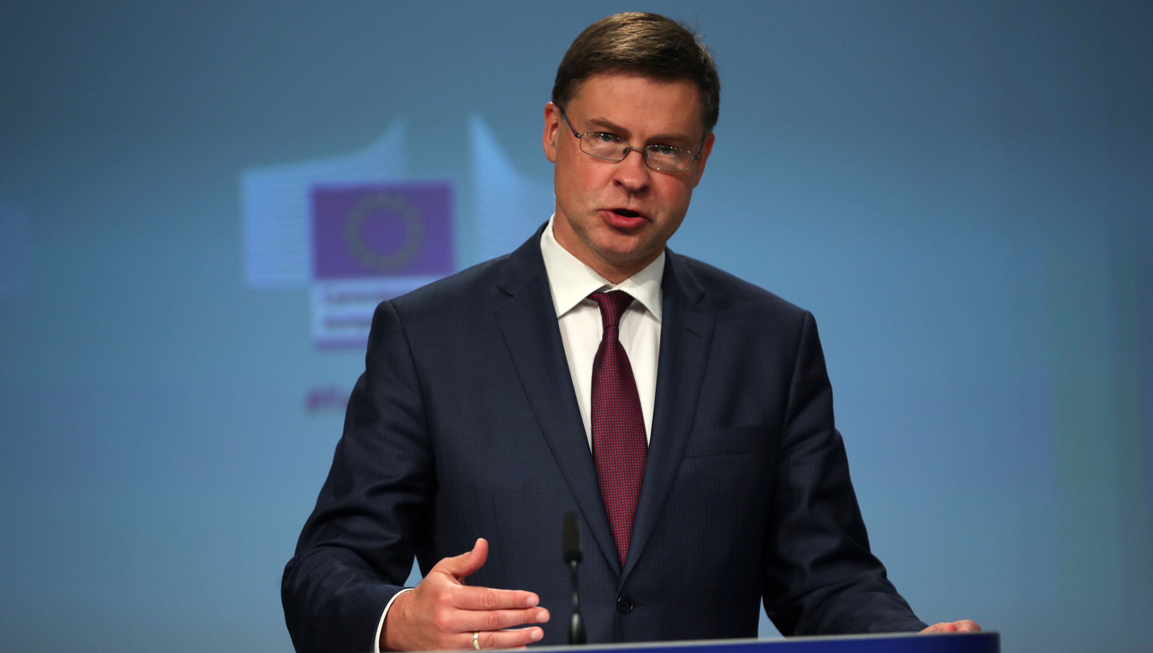 El vicepresidente de la Comisión Europea, Valdis Dombrovskis
