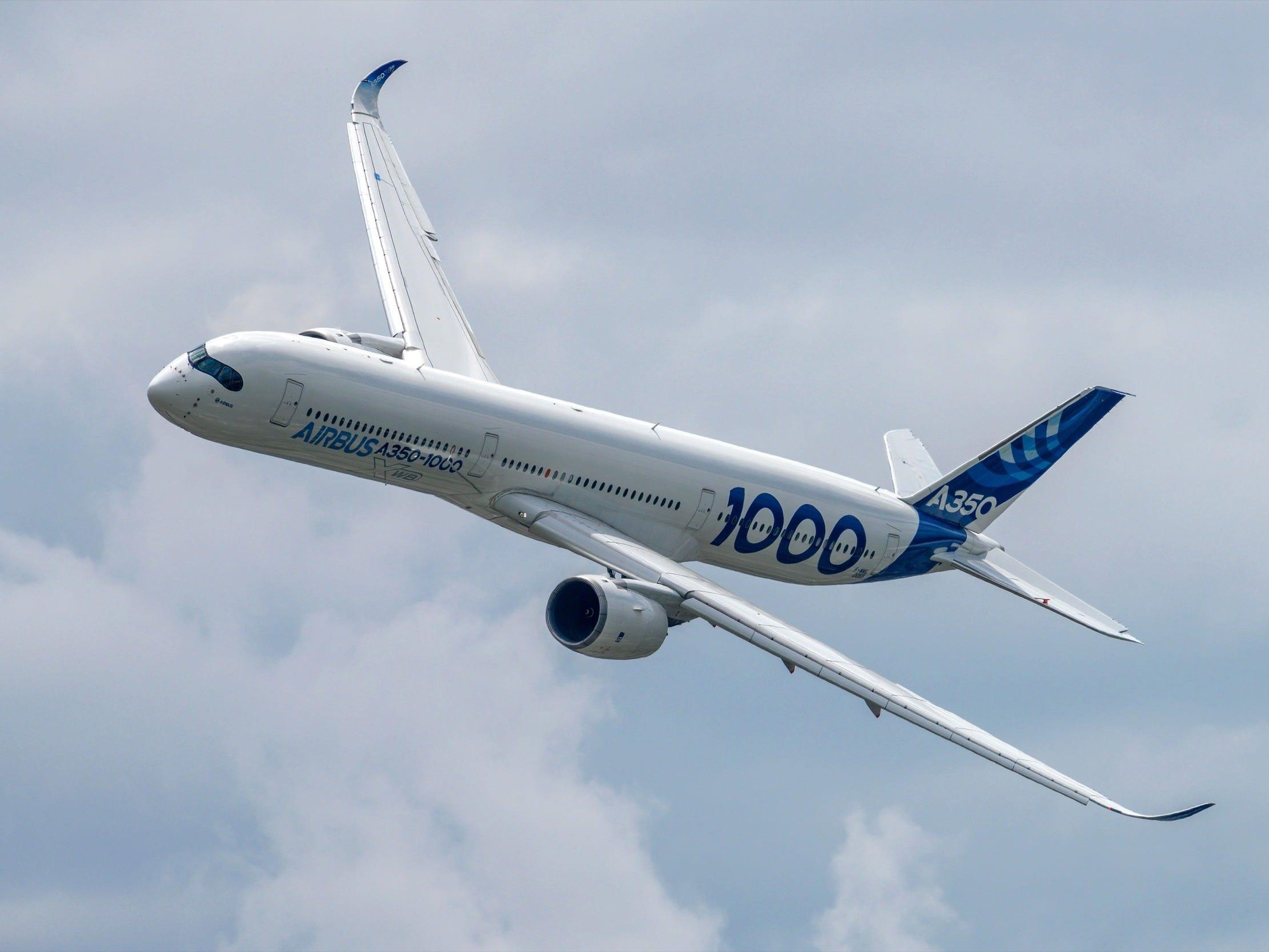 An Airbus A350-1000 XWB aircraft. Tom Buysse/Shutterstock.com