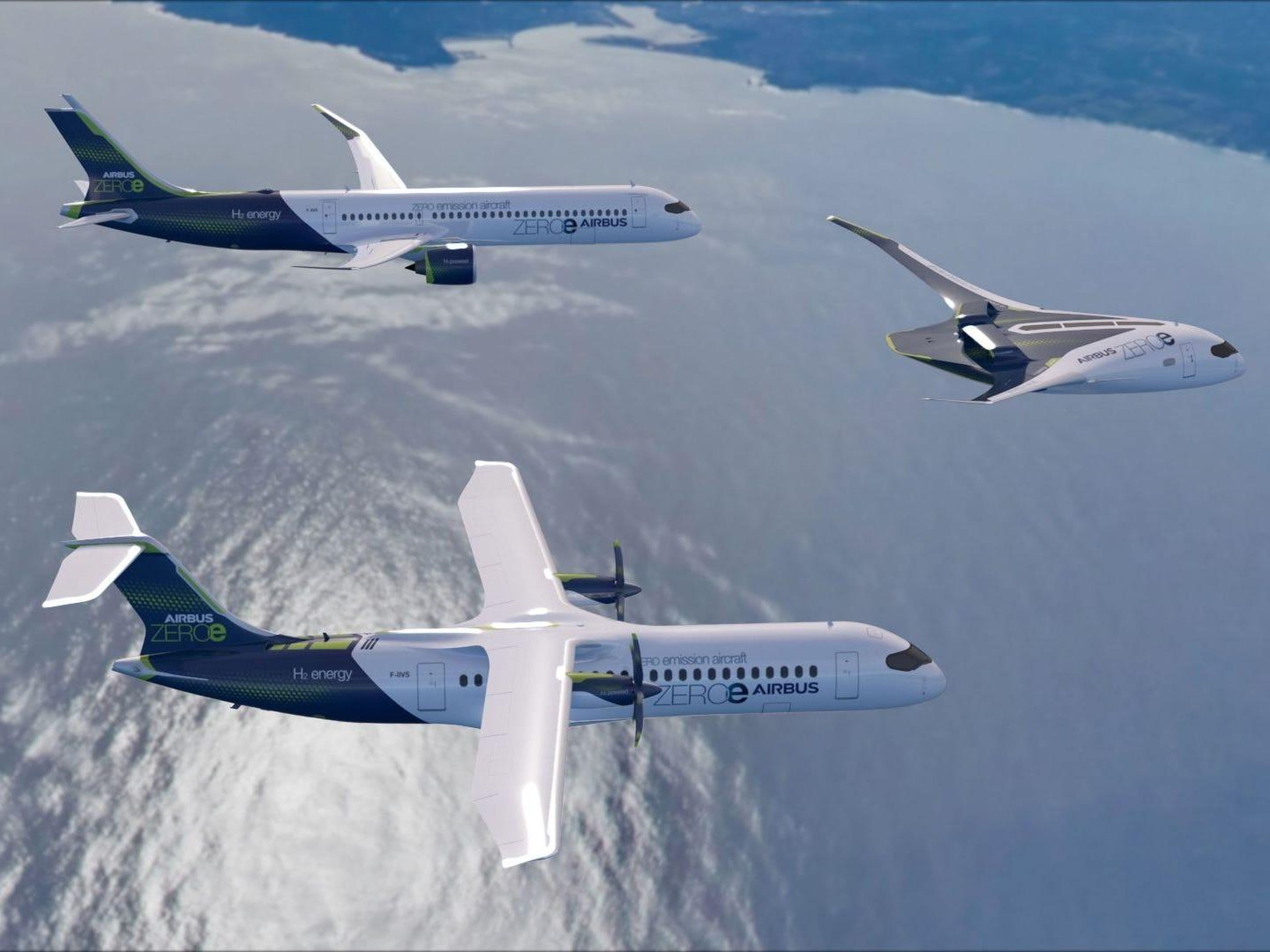 Airbus' new zero-emission aircraft fleet. Airbus