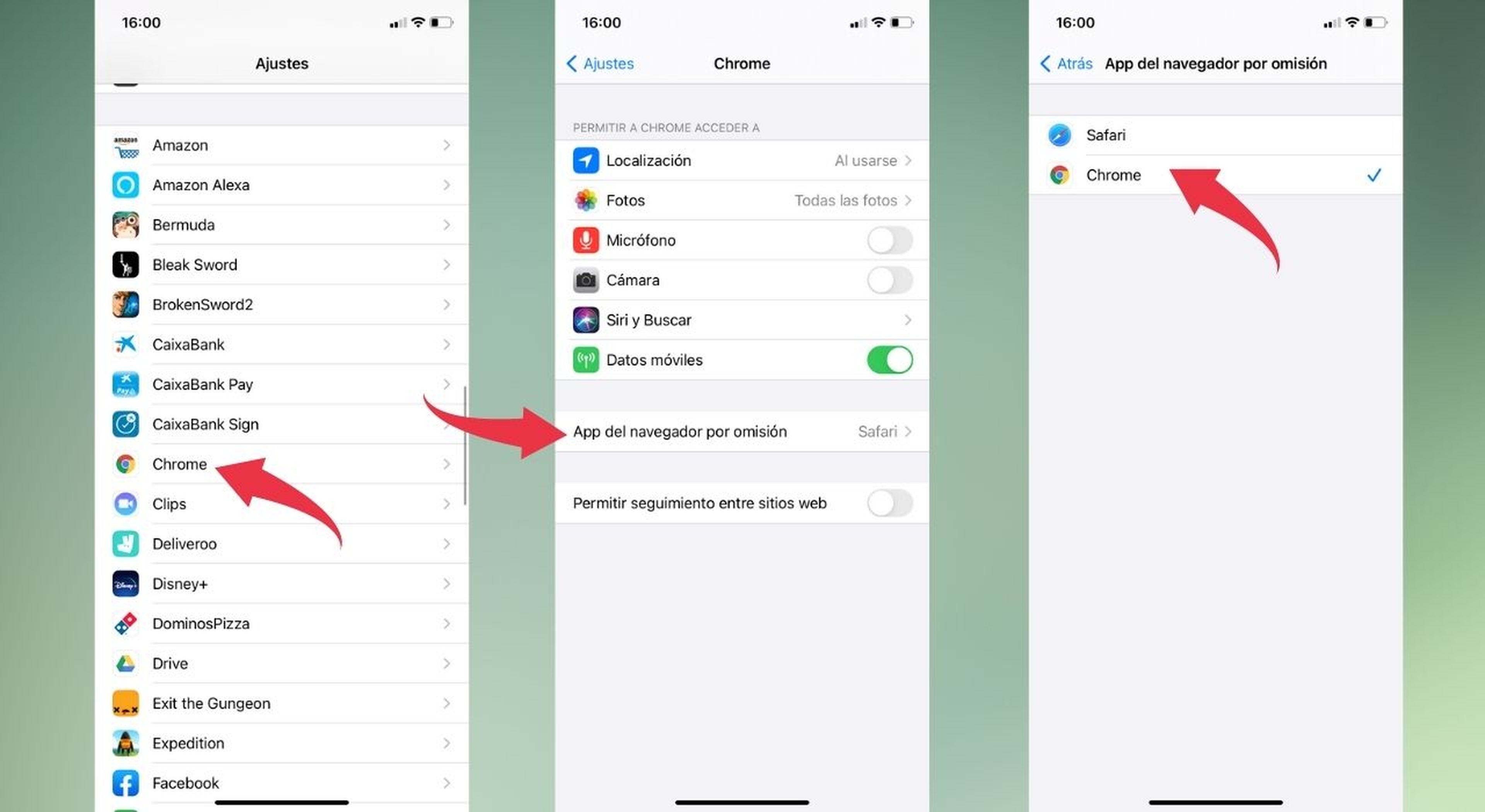 cambia las apps por defecto del sistema en iOS 14