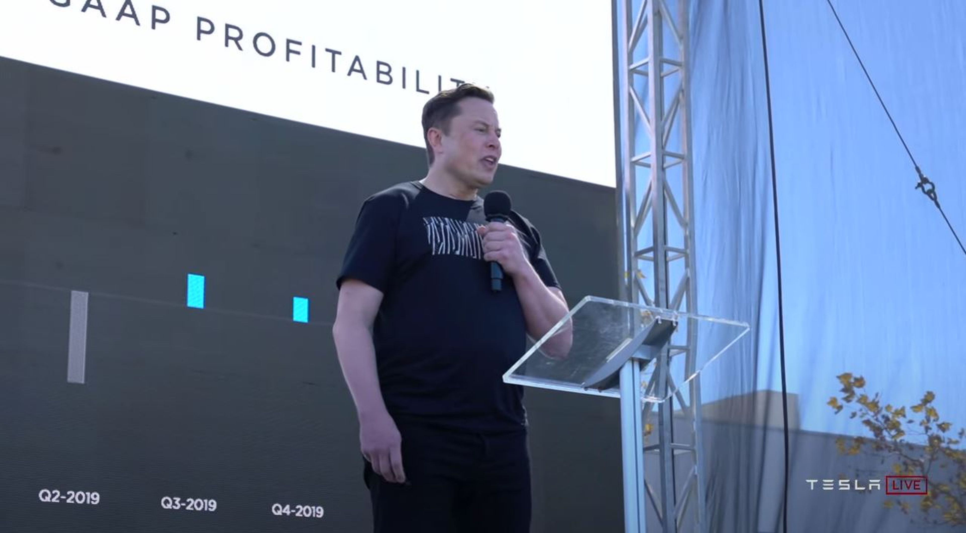Elon Musk, durante el 'Battery Day' de Tesla