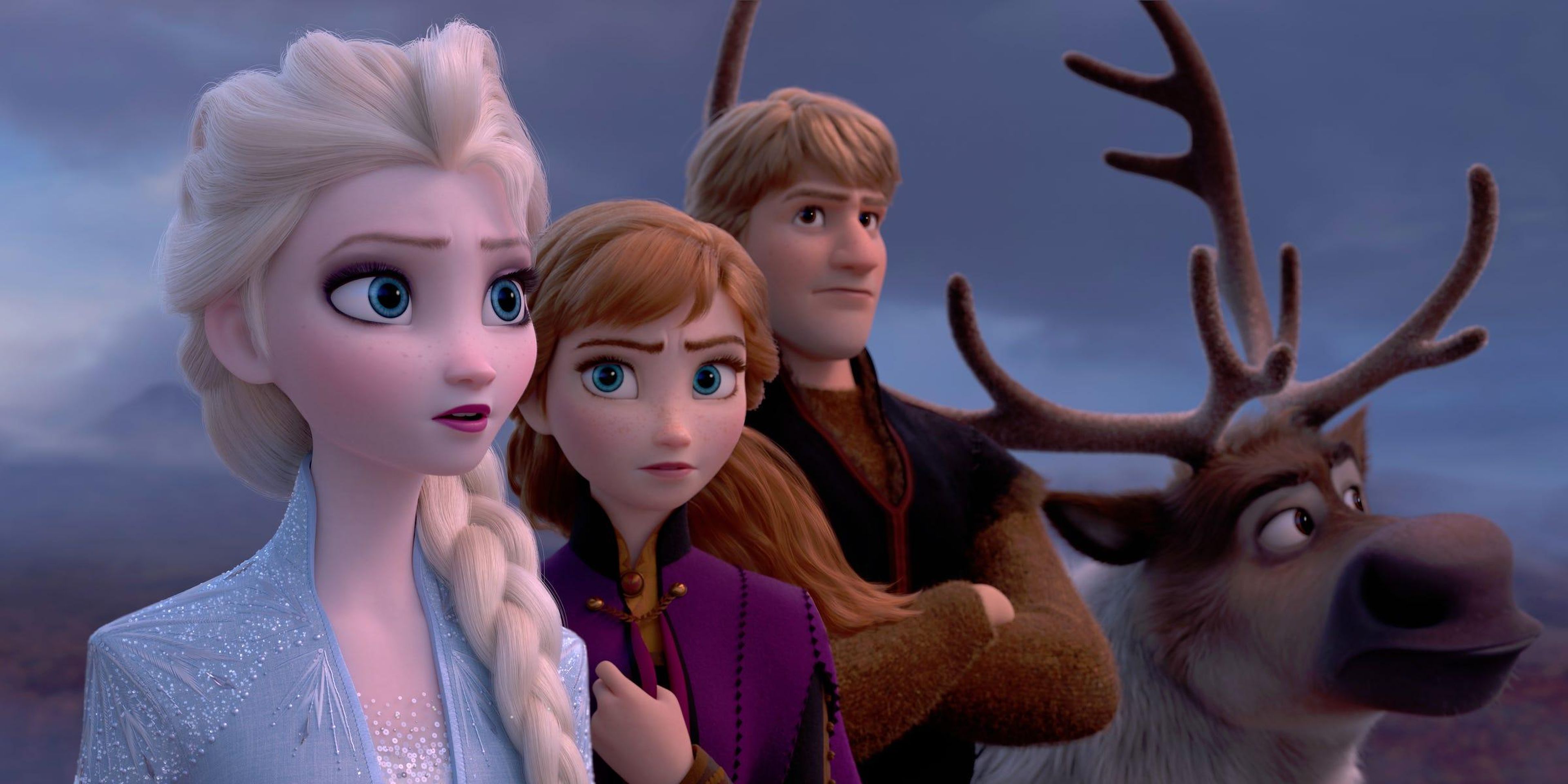 Elsa, Anna, Kristoff y Sven en "Frozen 2"