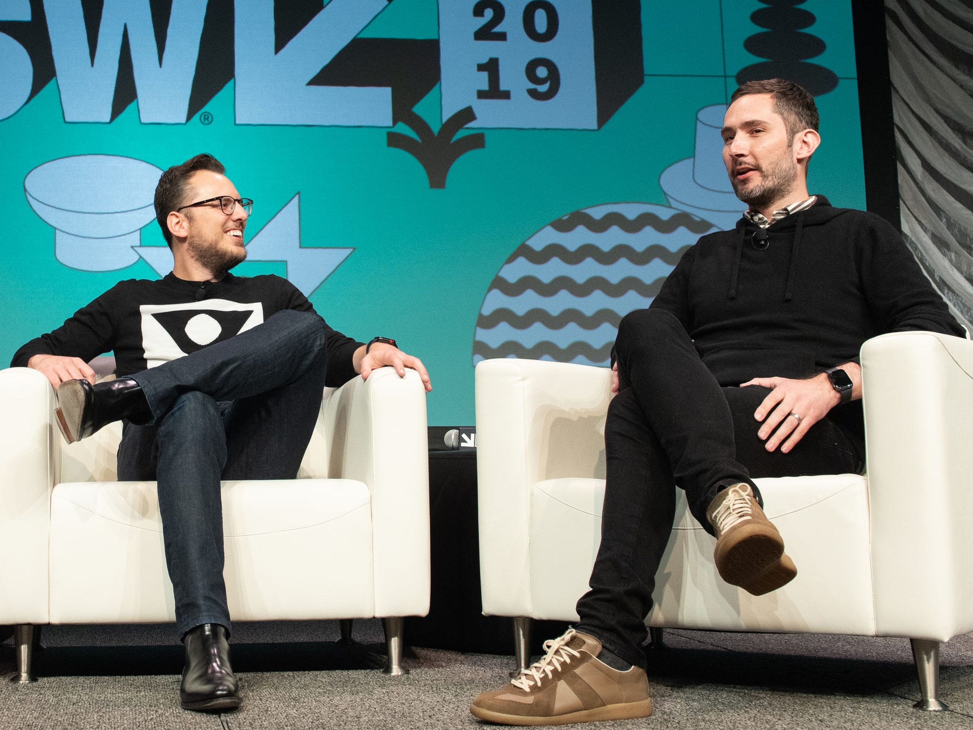 Los fundadores de Instagram, Mike Krieger (izquierda) y Kevin Systrom (derecha)