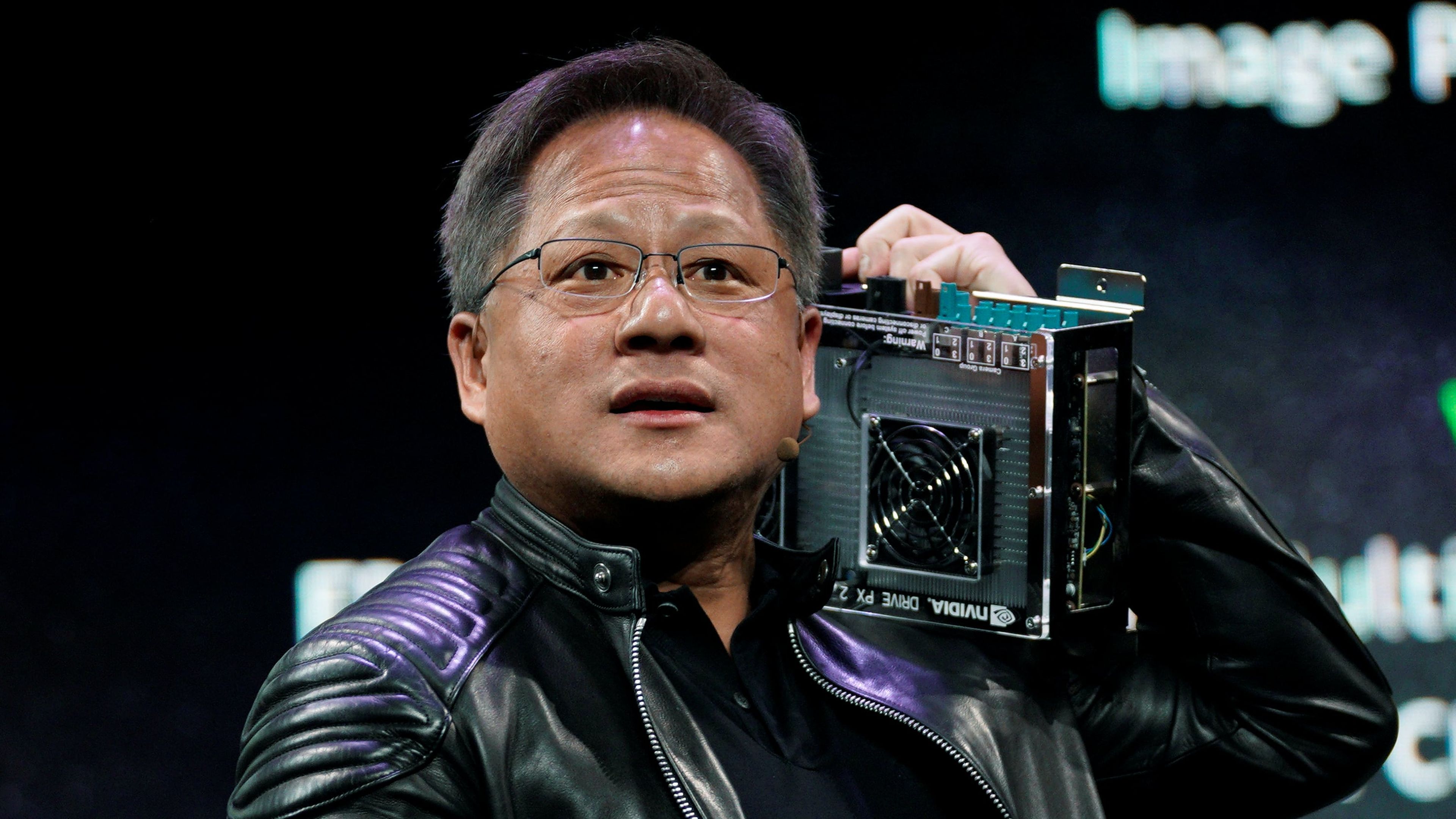 Jensen Huang, CEO de Nvidia, en el CES de Las Vegas.