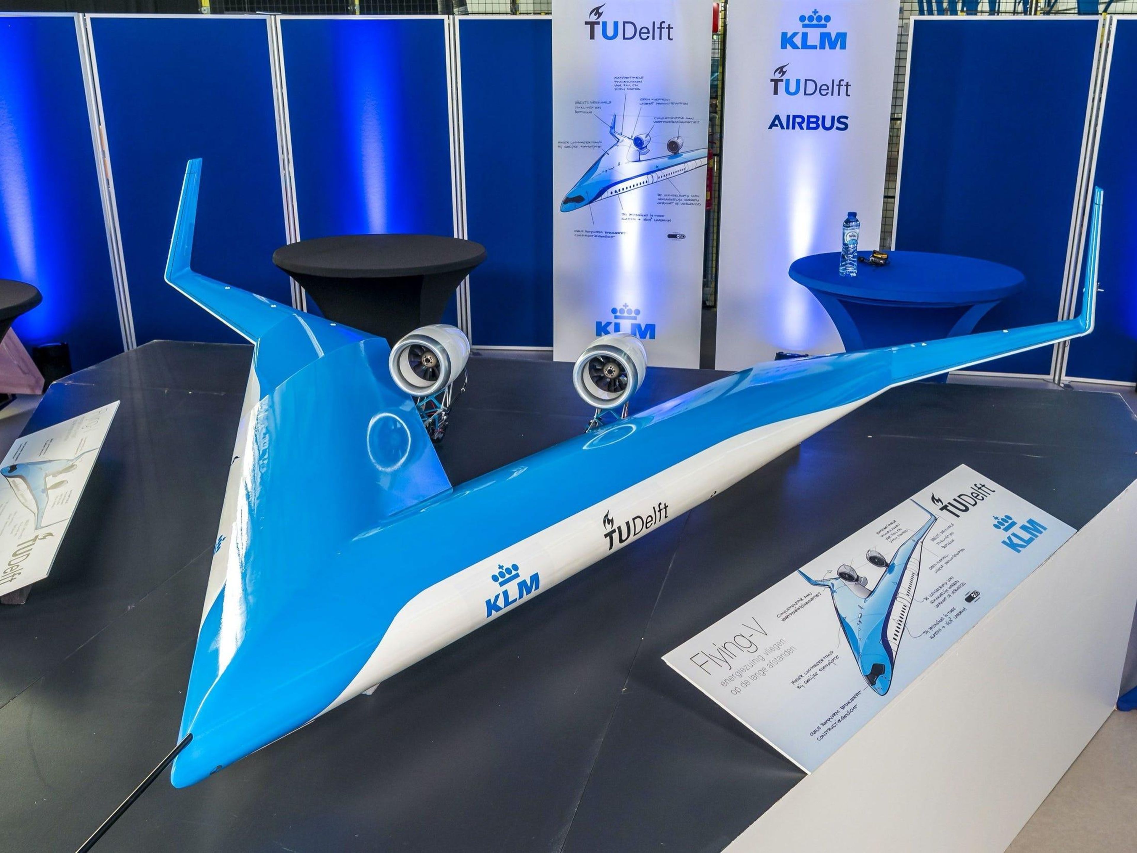 KLM Royal Dutch Airlines' Flying-V prototype. LEX VAN LIESHOUT/ANP/AFP/Getty