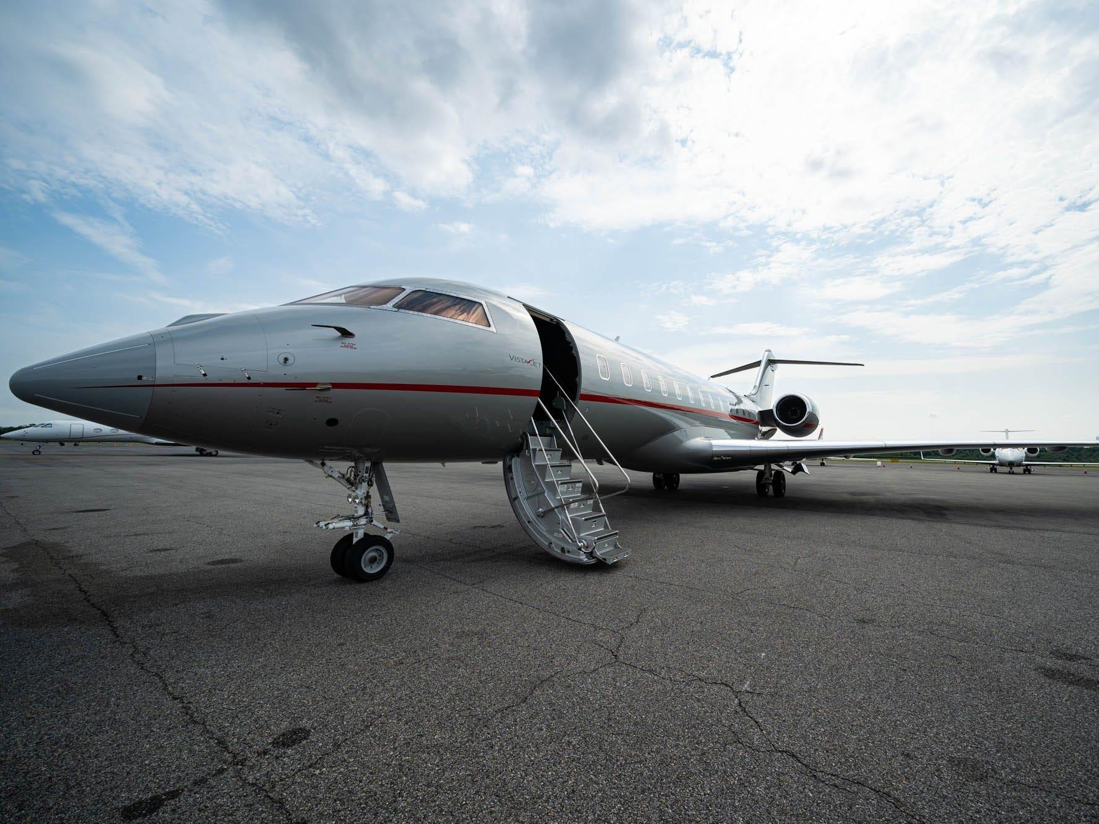 A VistaJet Bombardier Global 6000 aircraft. David Slotnick/Business Insider