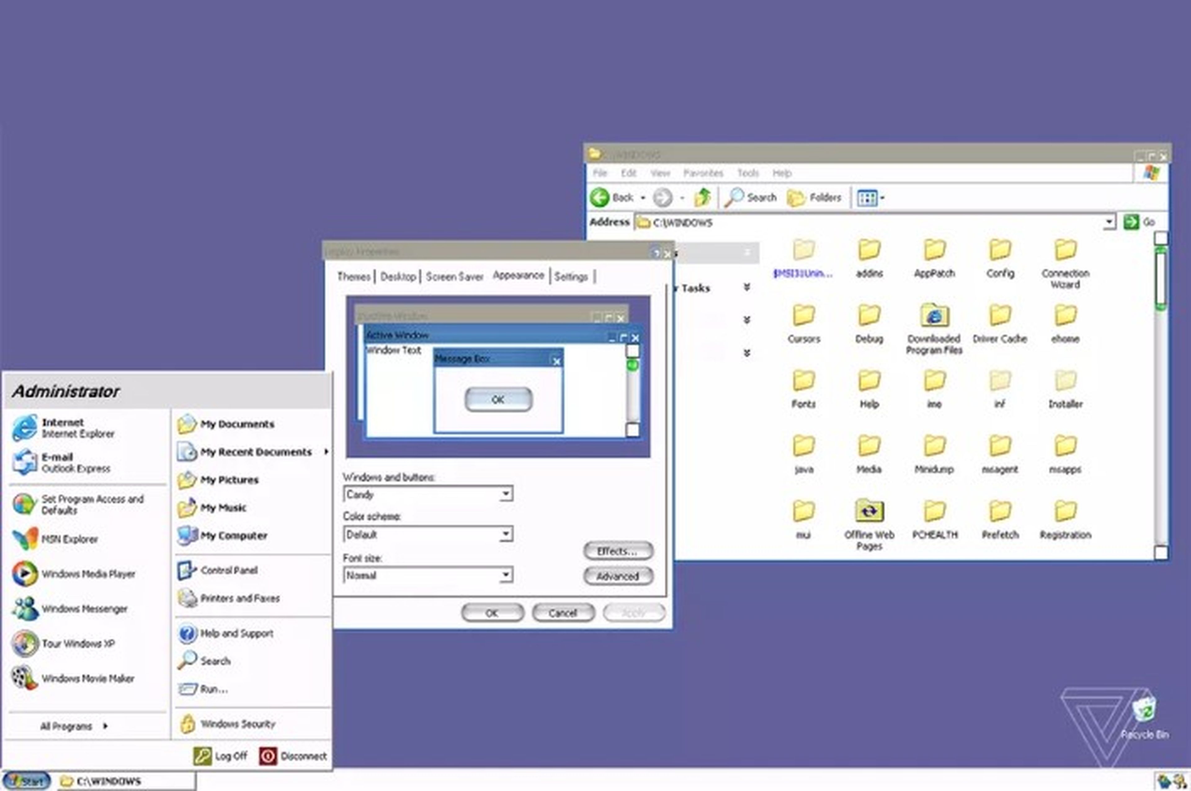 Windows XP con aspecto Mac