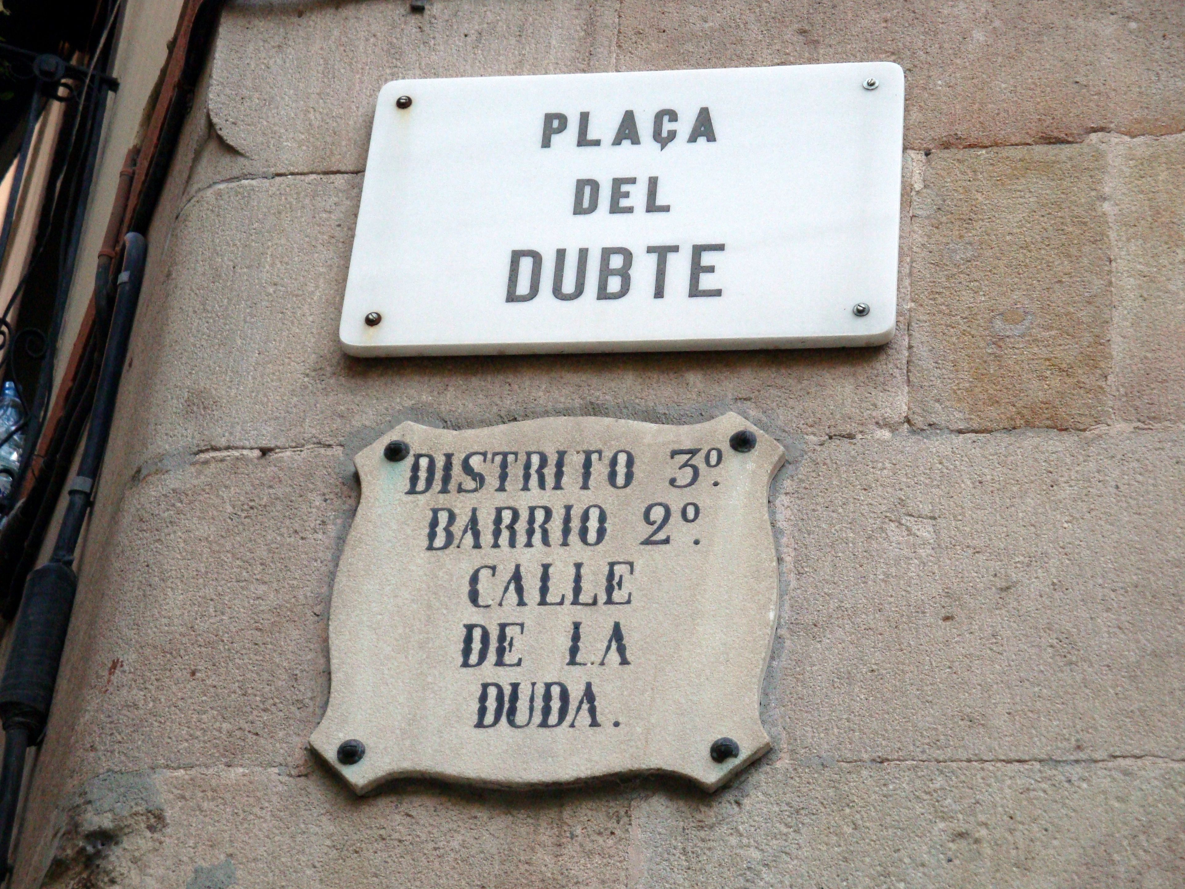 Calle de la Duda, Barcelona.