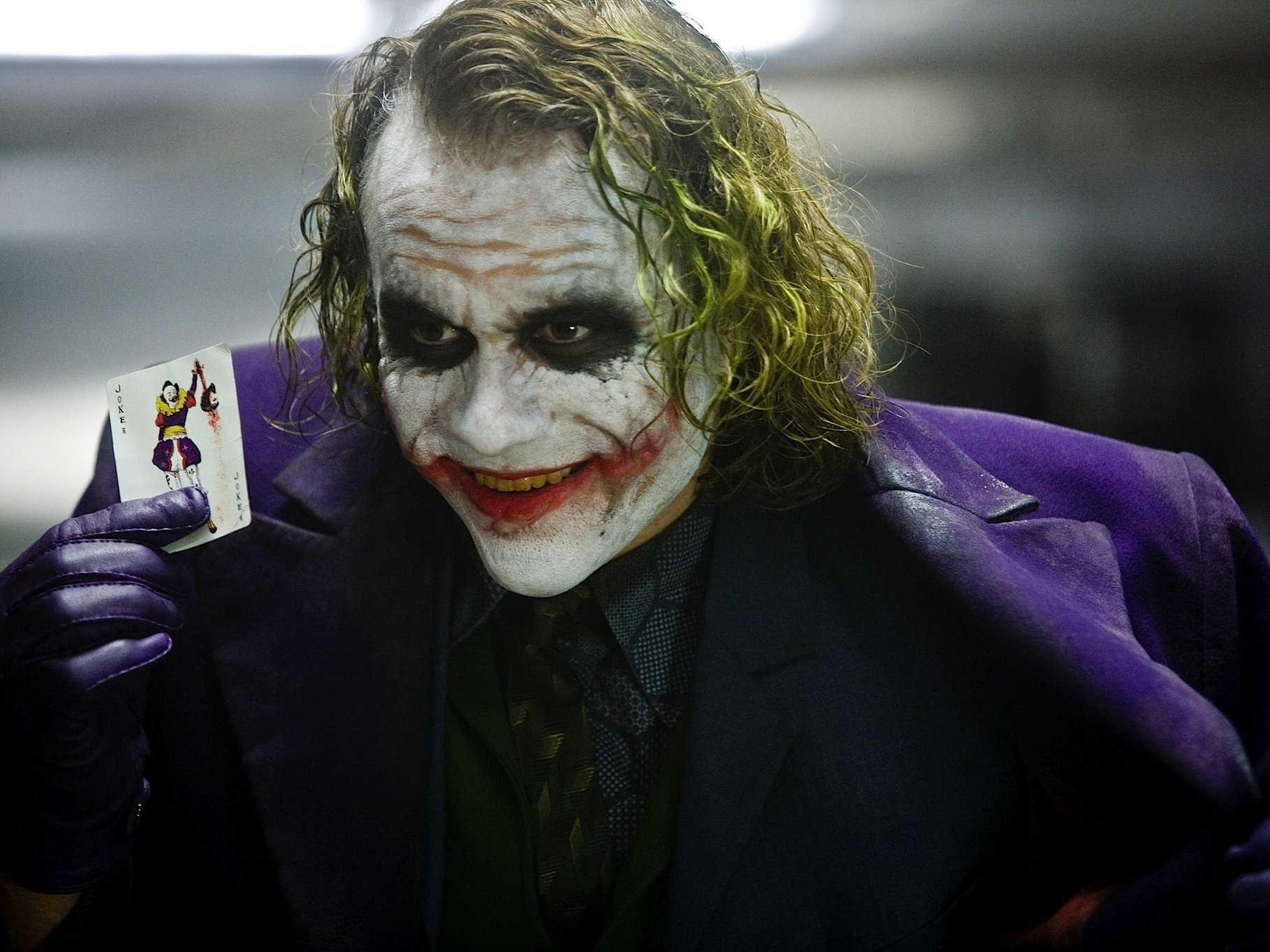 Heath Ledger as The Joker in "The Dark Knight."