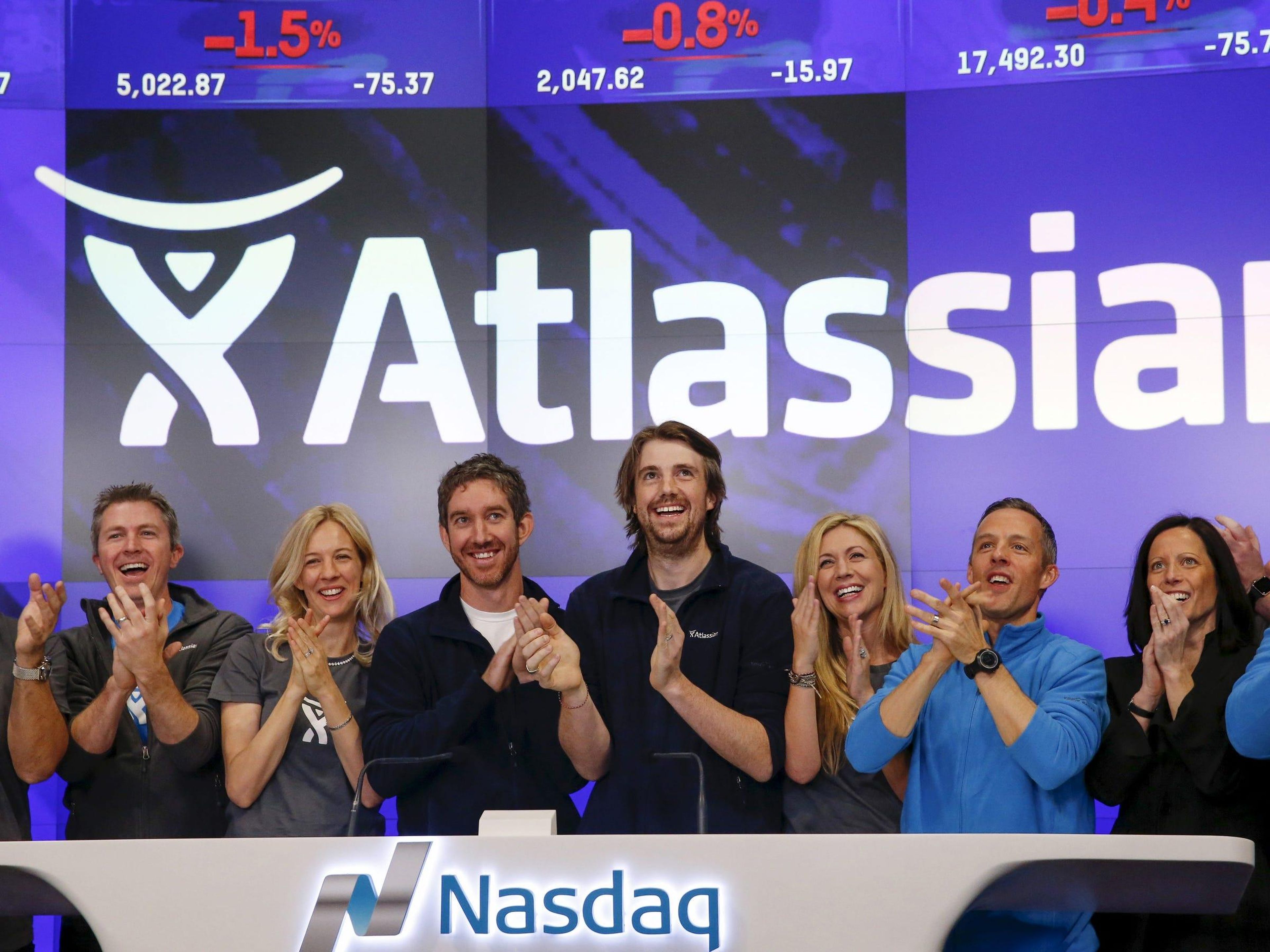 Los cofundadores de Atlassian, Mike Cannon-Brookes y Scott Farquhar.