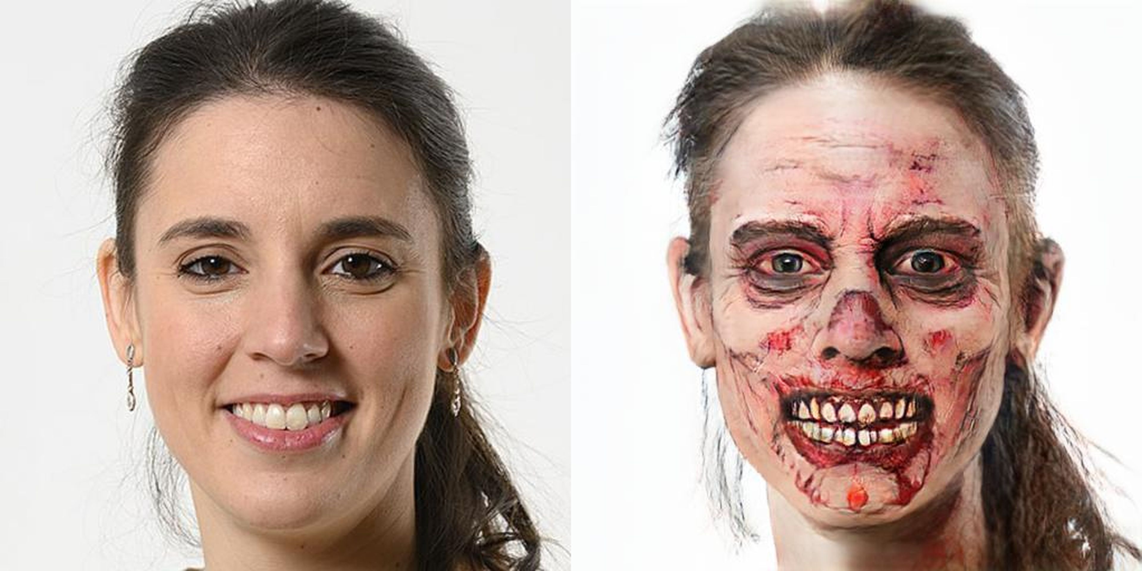 Irene Montero, ministra de Igualdad, convertida en zombie.