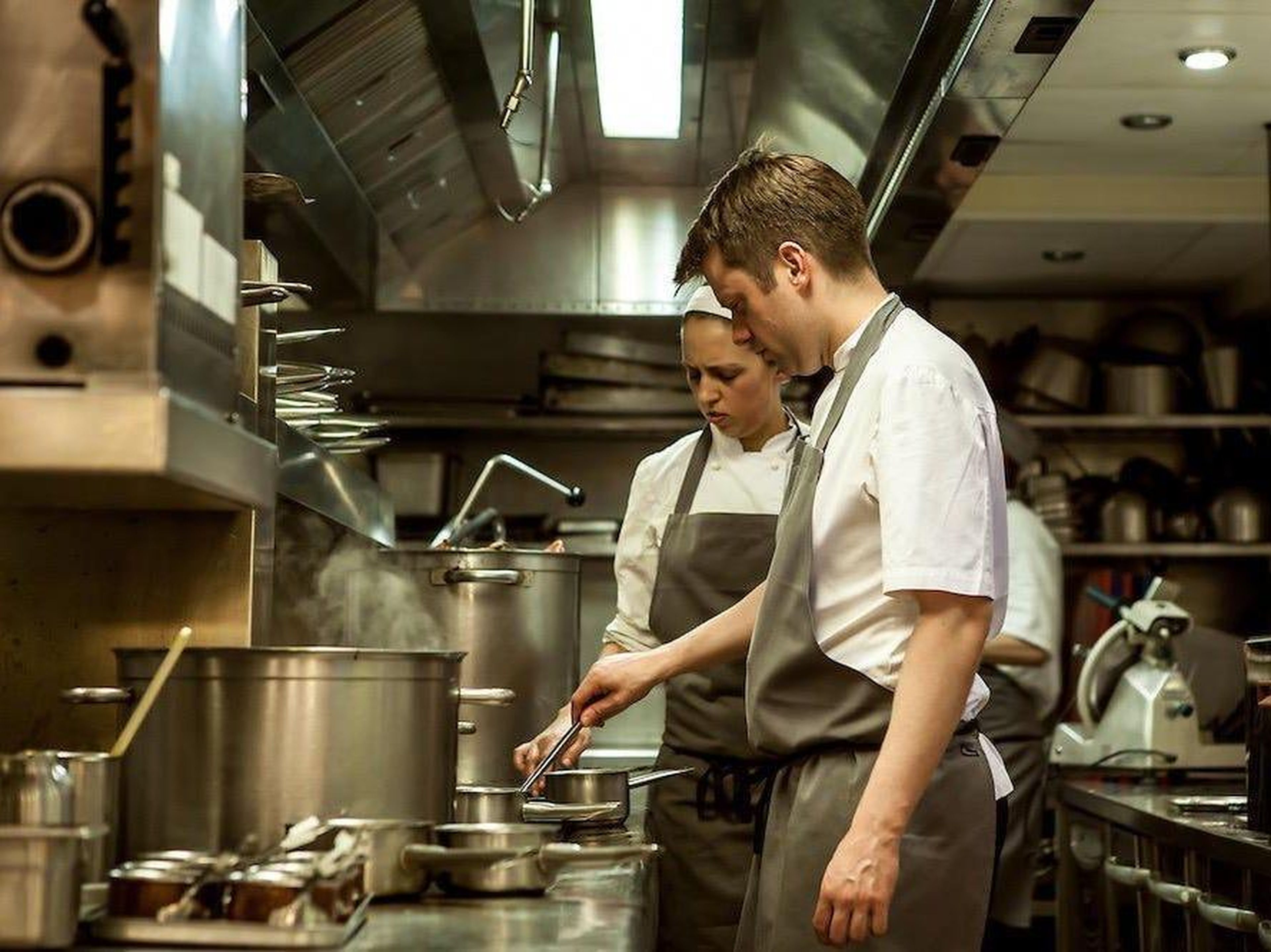 Chef Neil Snowball (right) left Gordon Ramsey's London restaurant, Pétrus, in 2016 to work for private clients.