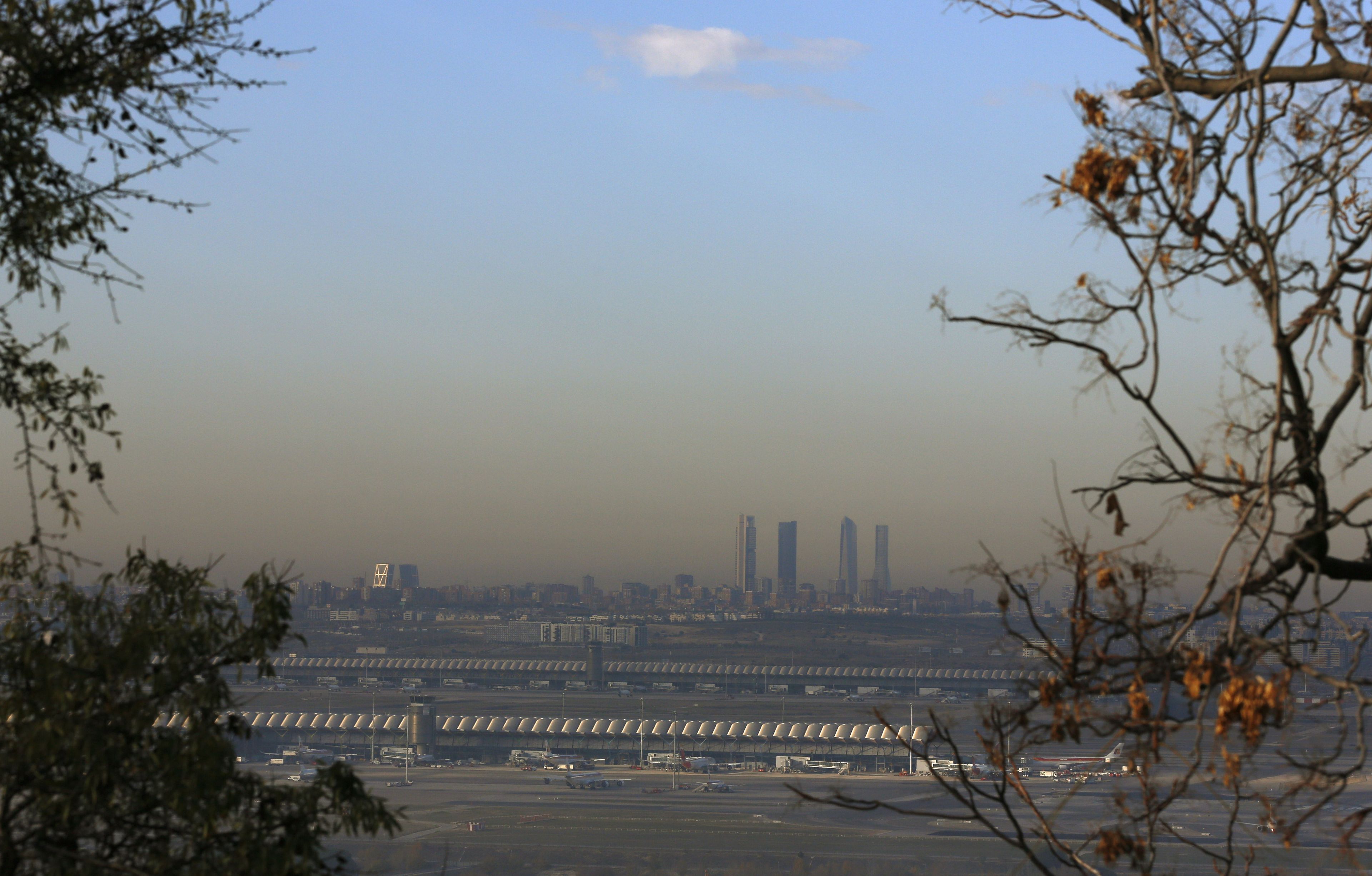 La famosa nube de polución de Madrid.