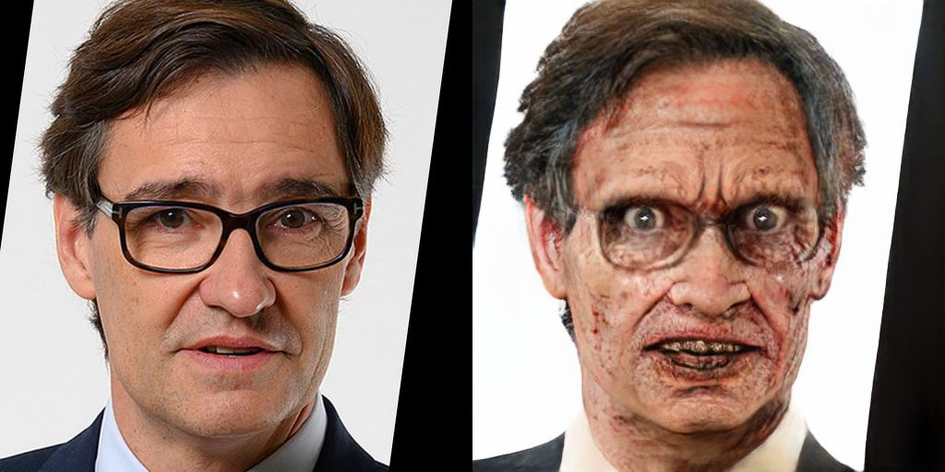 Salvador Illa, ministro de Sanidad, convertido en zombie.