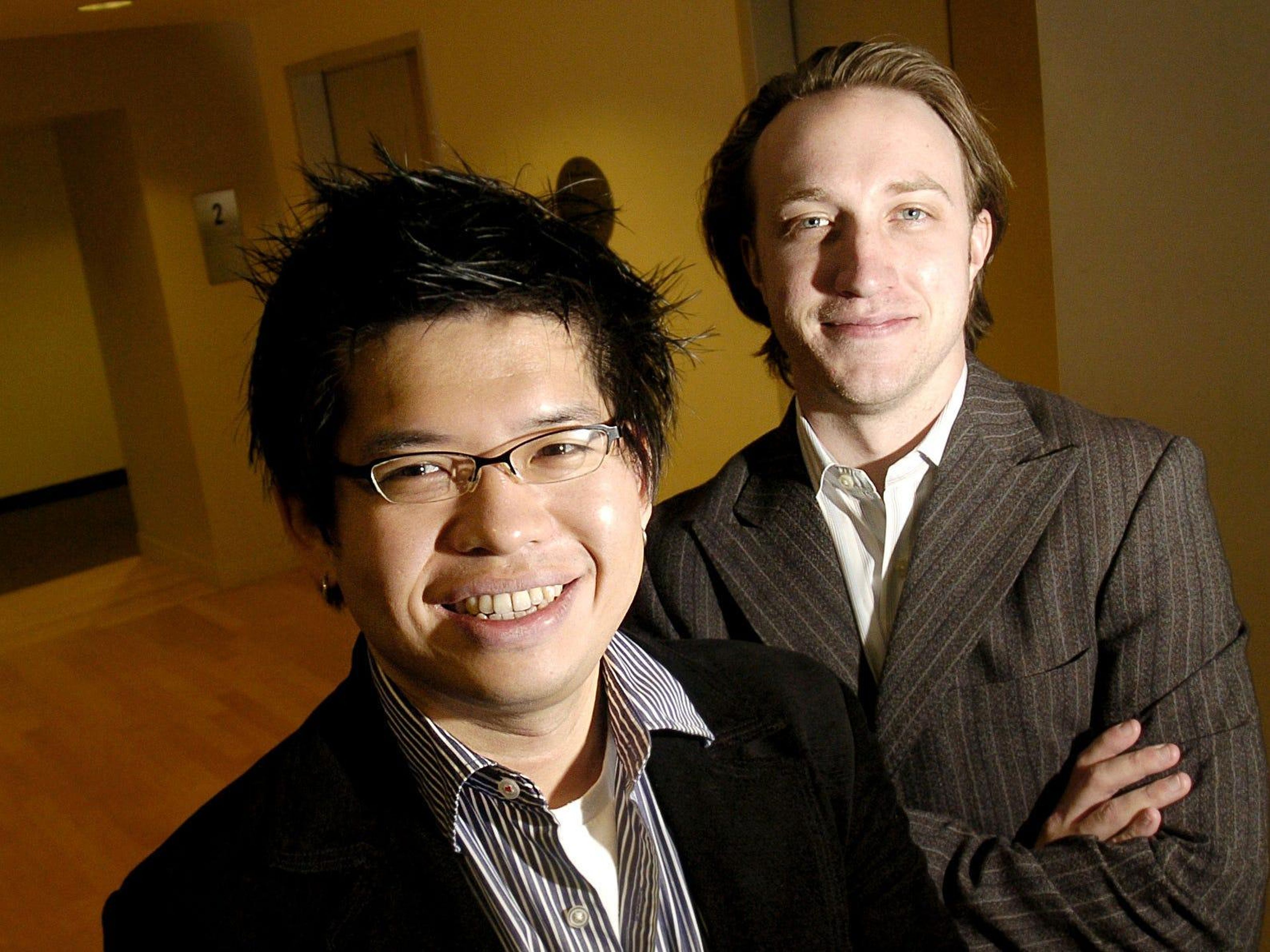 Los fundadores de YouTube Steve Chen, a la izquierda, y Chad Hurley.