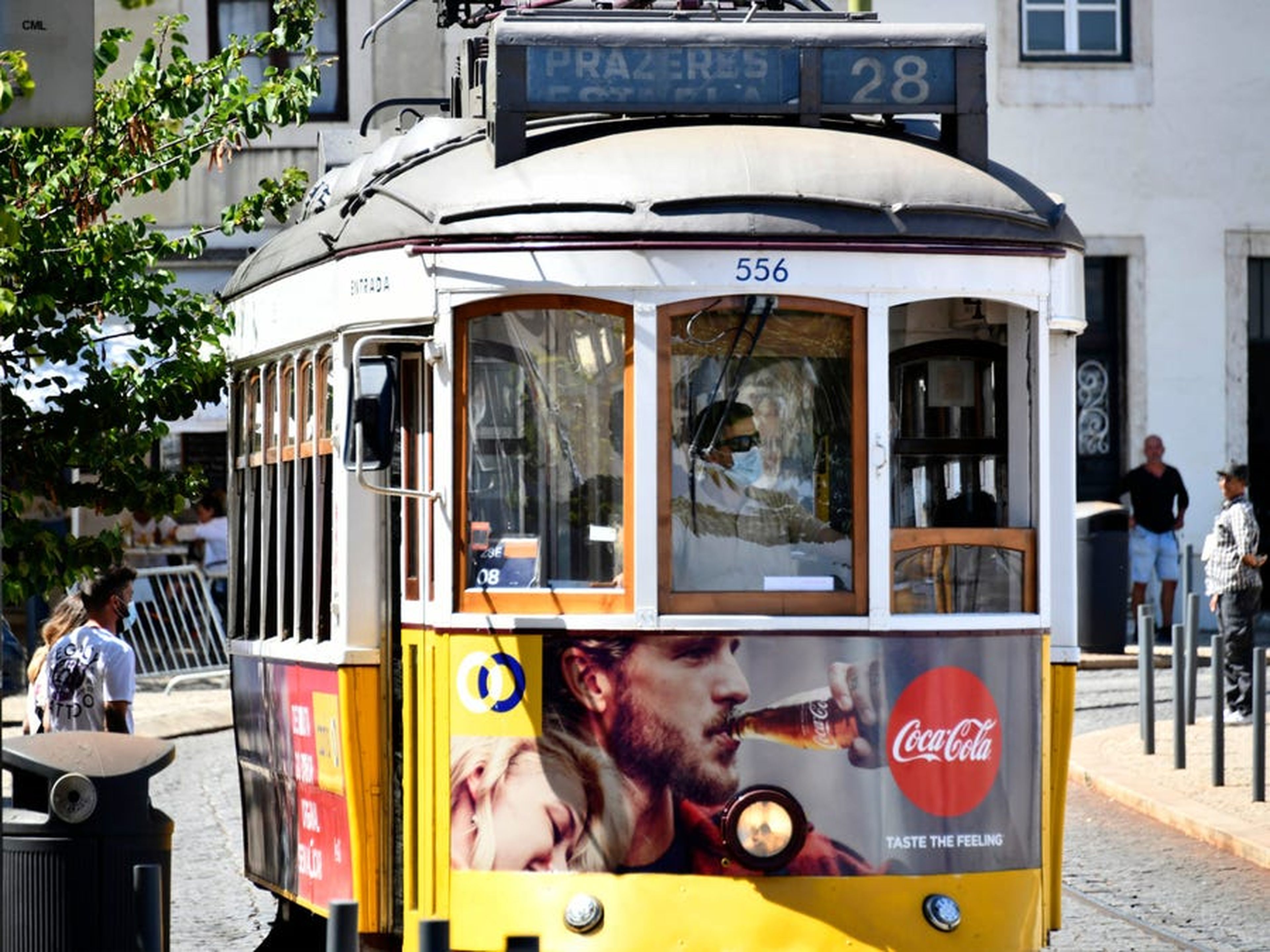 Conductor de tren con mascarilla en Lisboa, Portugal, el 4 de agosto de 2020.