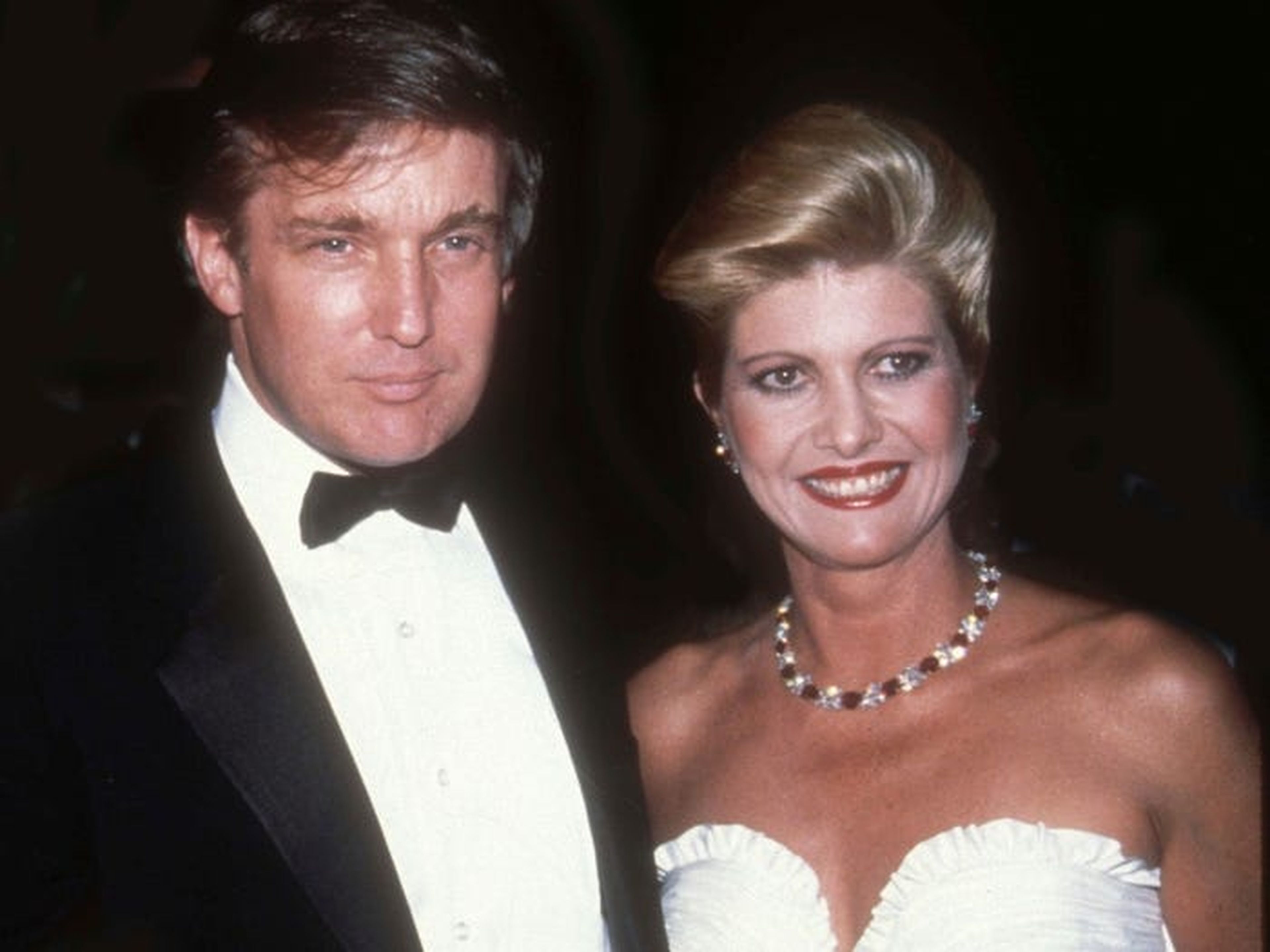 Donald e Ivana Trump antes de su divorcio en 1985.