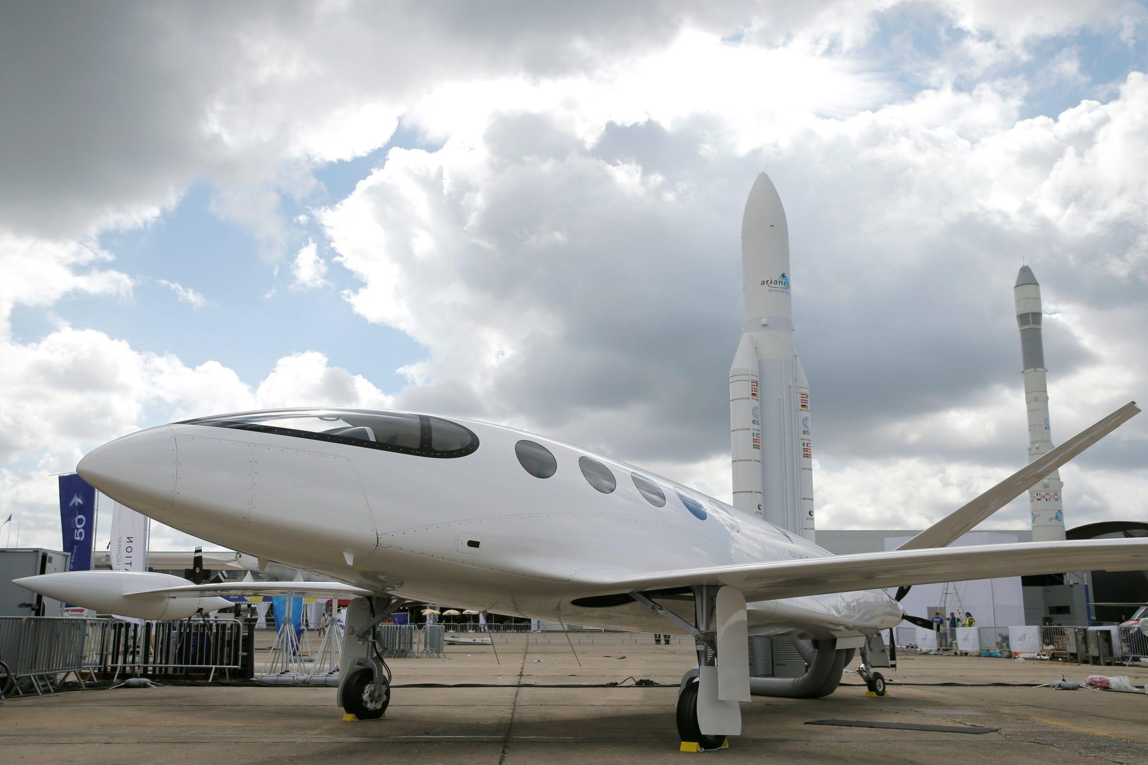 Israeli Eviation Alice electric aircraft is seen on static display, at the eve of the opening of the 53rd International Paris Air Show at Le Bourget Airport near Paris, France, June 16 2019.