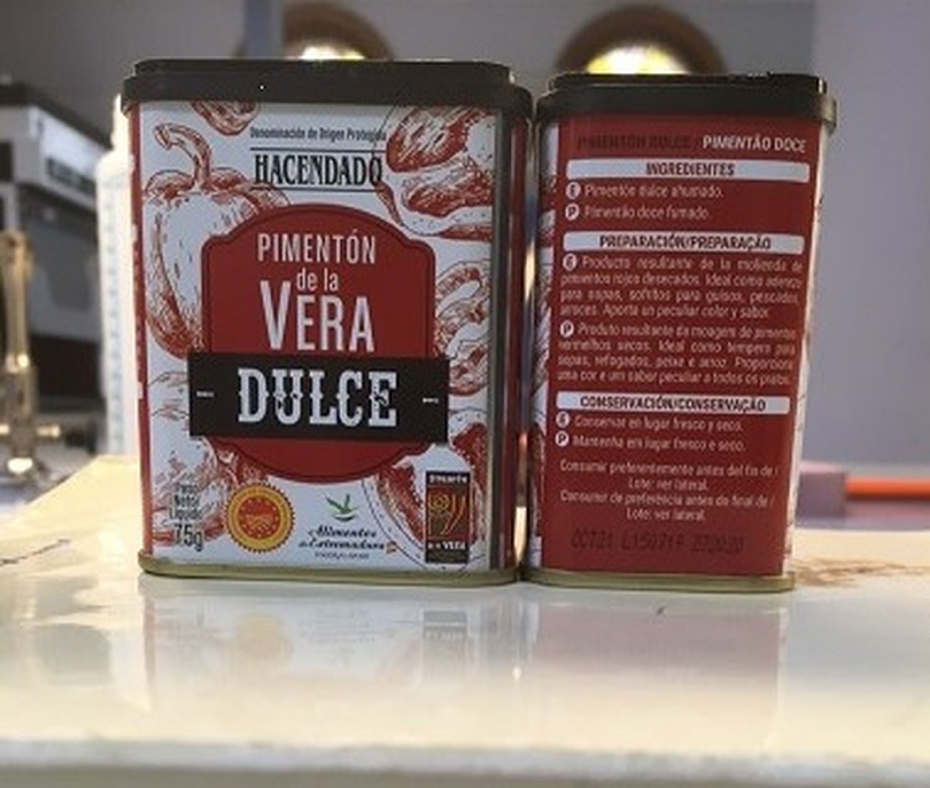 Producto de Pimentón de la Vera Dulce Hacendado con Lote L150719 retirado por Mercadona por alerta de Salmonella.