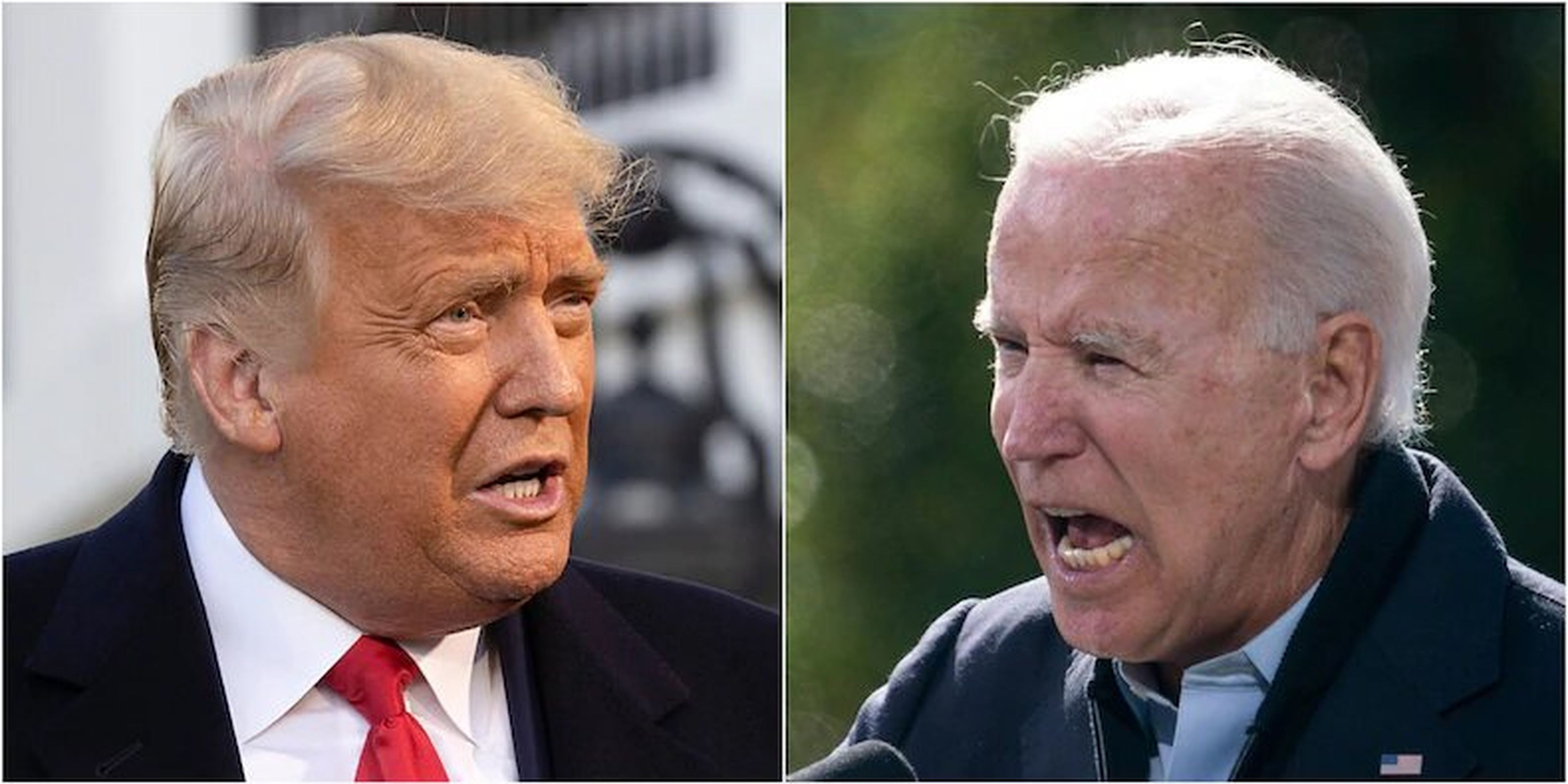 El presidente Donald Trump y el candidato demócrata Joe Biden