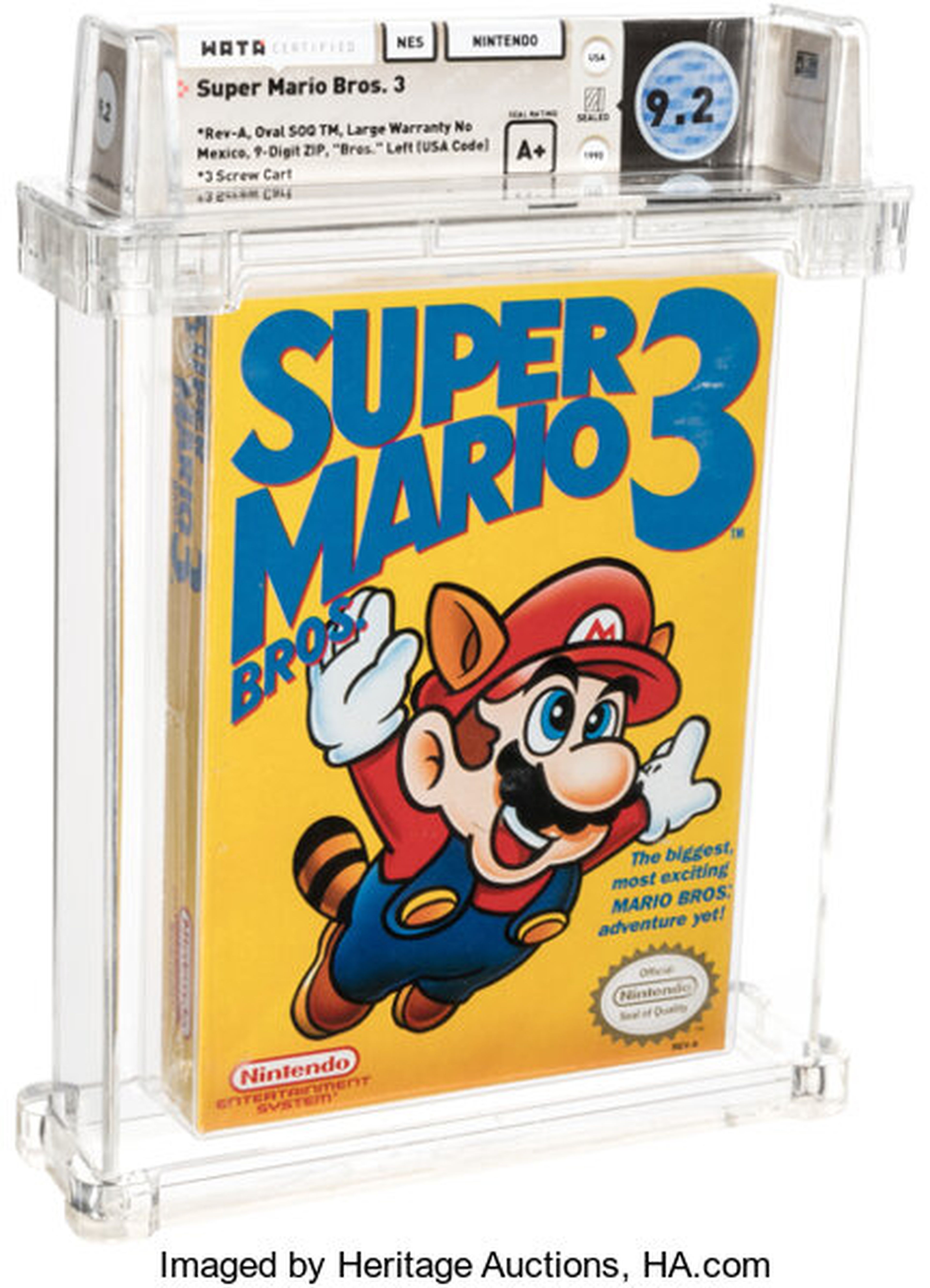 Super Mario Bros 3 subastado.