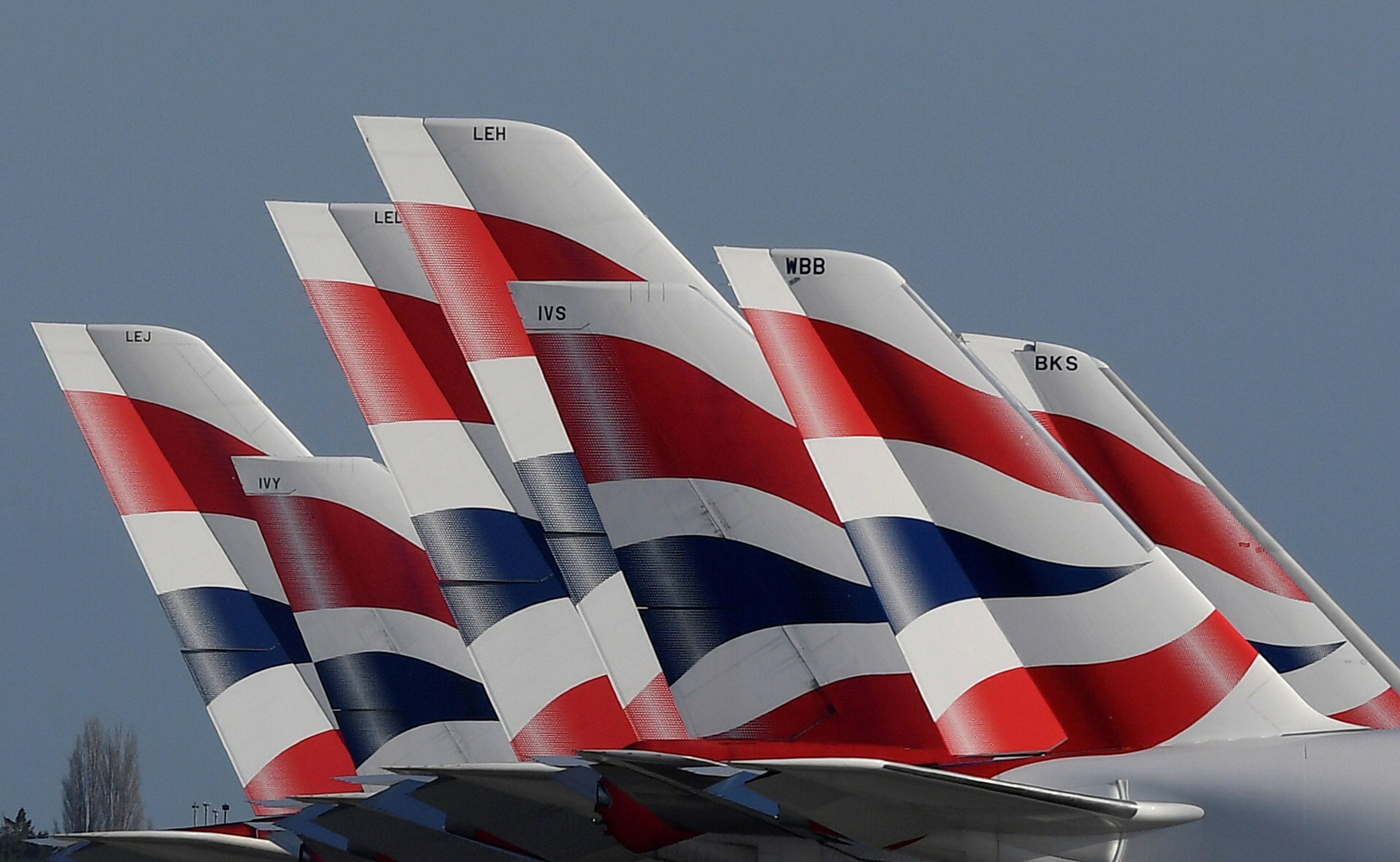 Aviones de la aerolínea británica British Airways