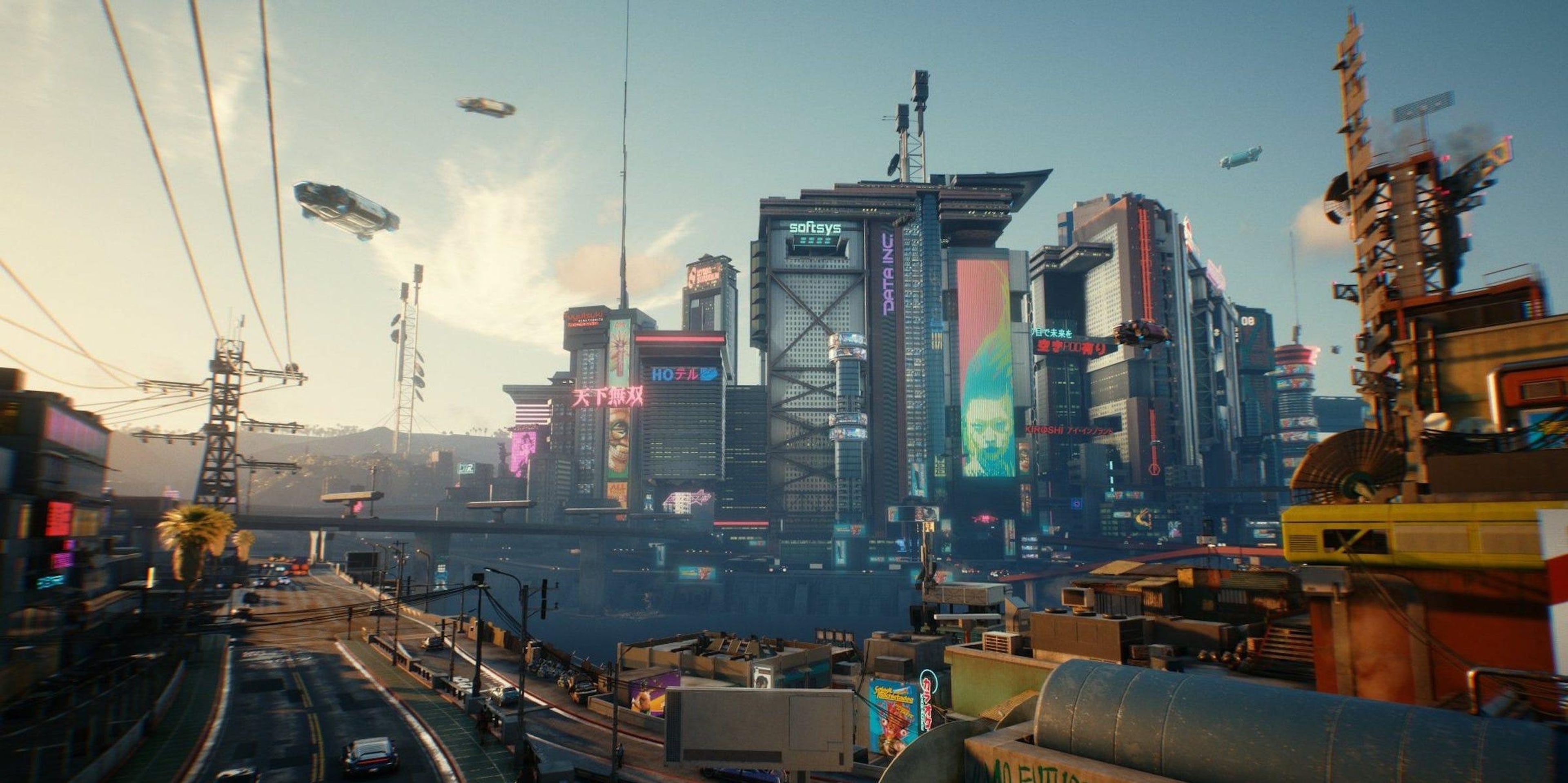 Night City in "Cyberpunk 2077."