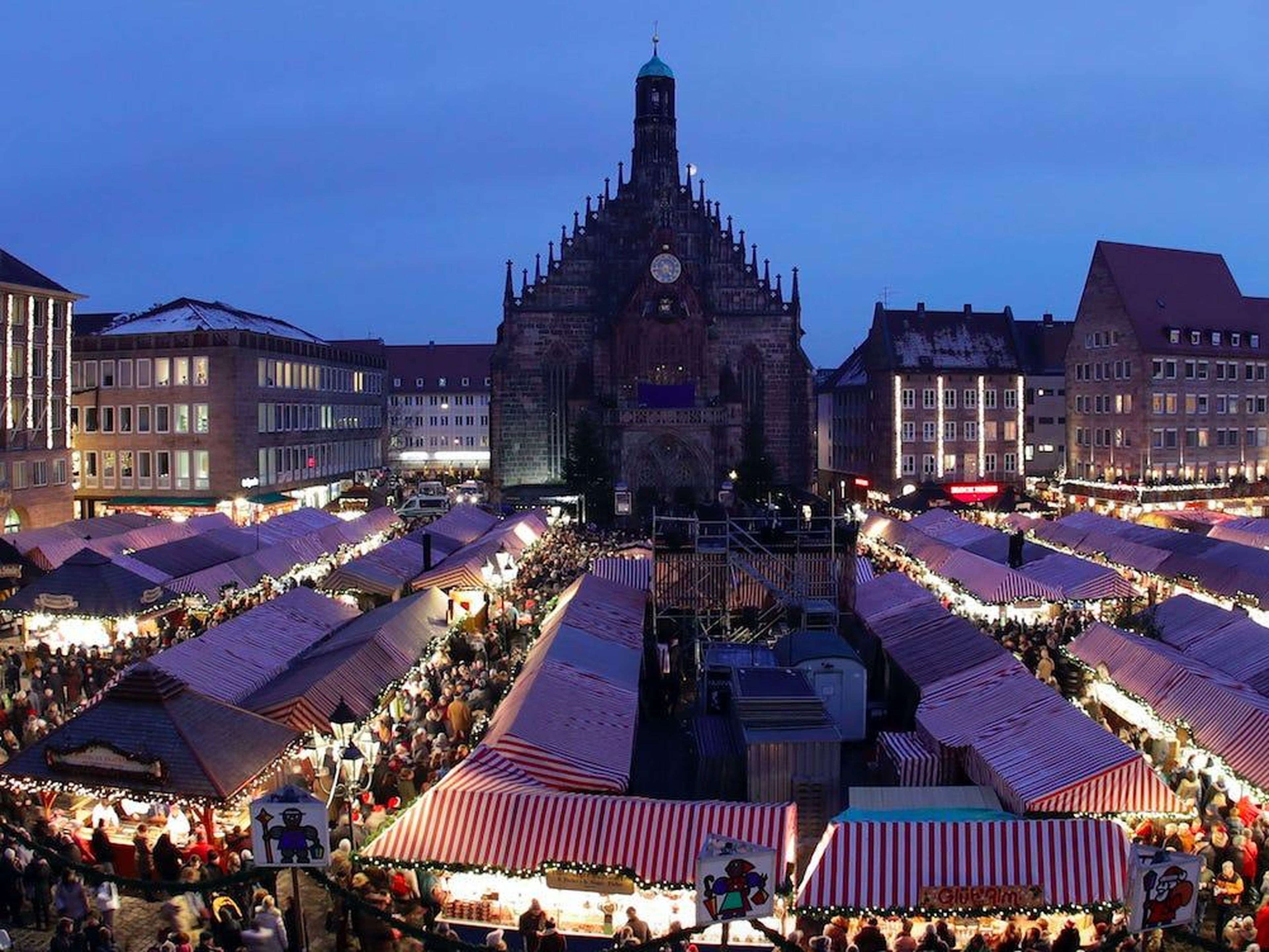 Un tradicional mercado de Navidad en Núremberg, Alemania, el 1 de diciembre de 2017.